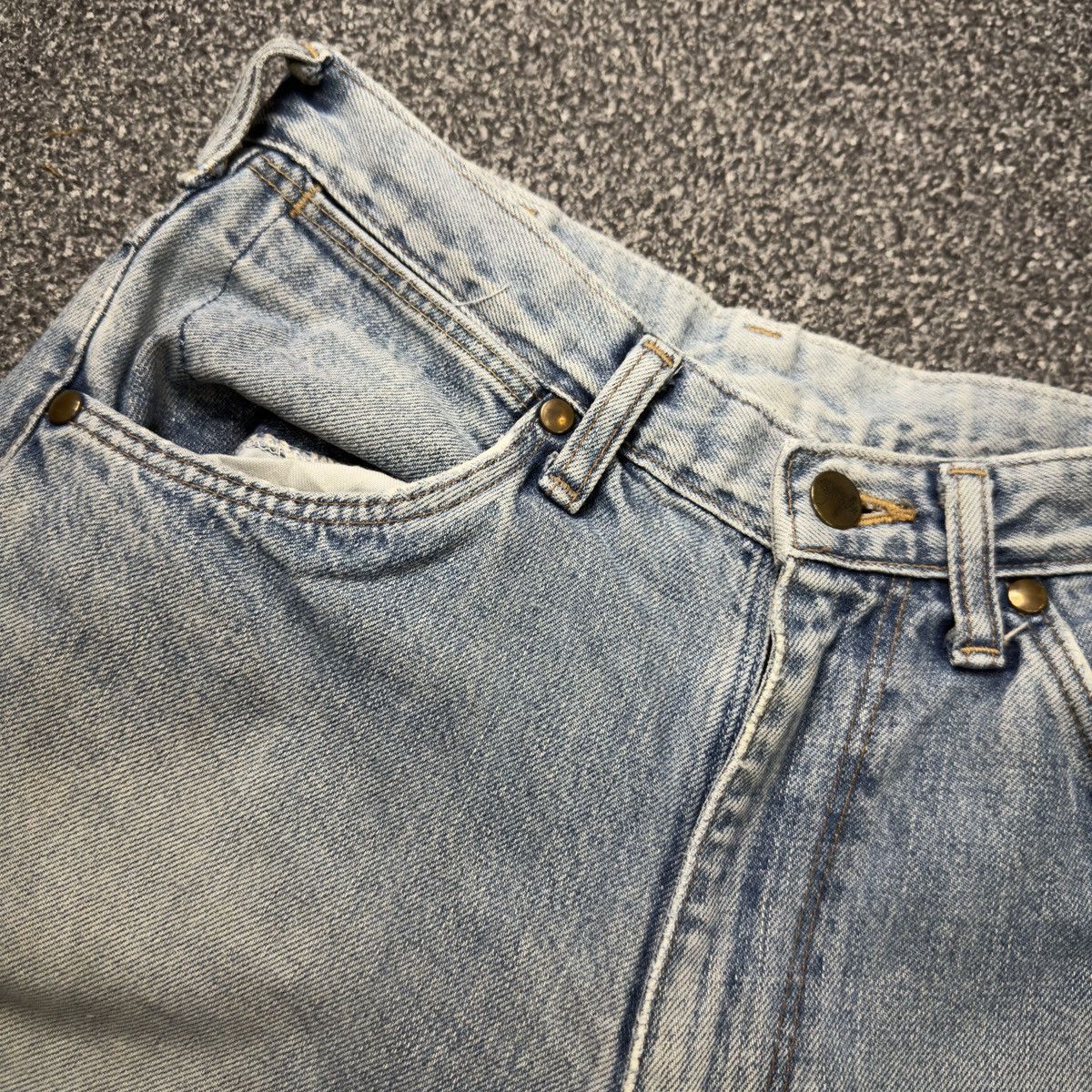 Denim & Co. Vintage 80s Selvedge Japanese Denim Wrangler Faded Wide Leg Size 28" / US 6 / IT 42 - 11 Thumbnail