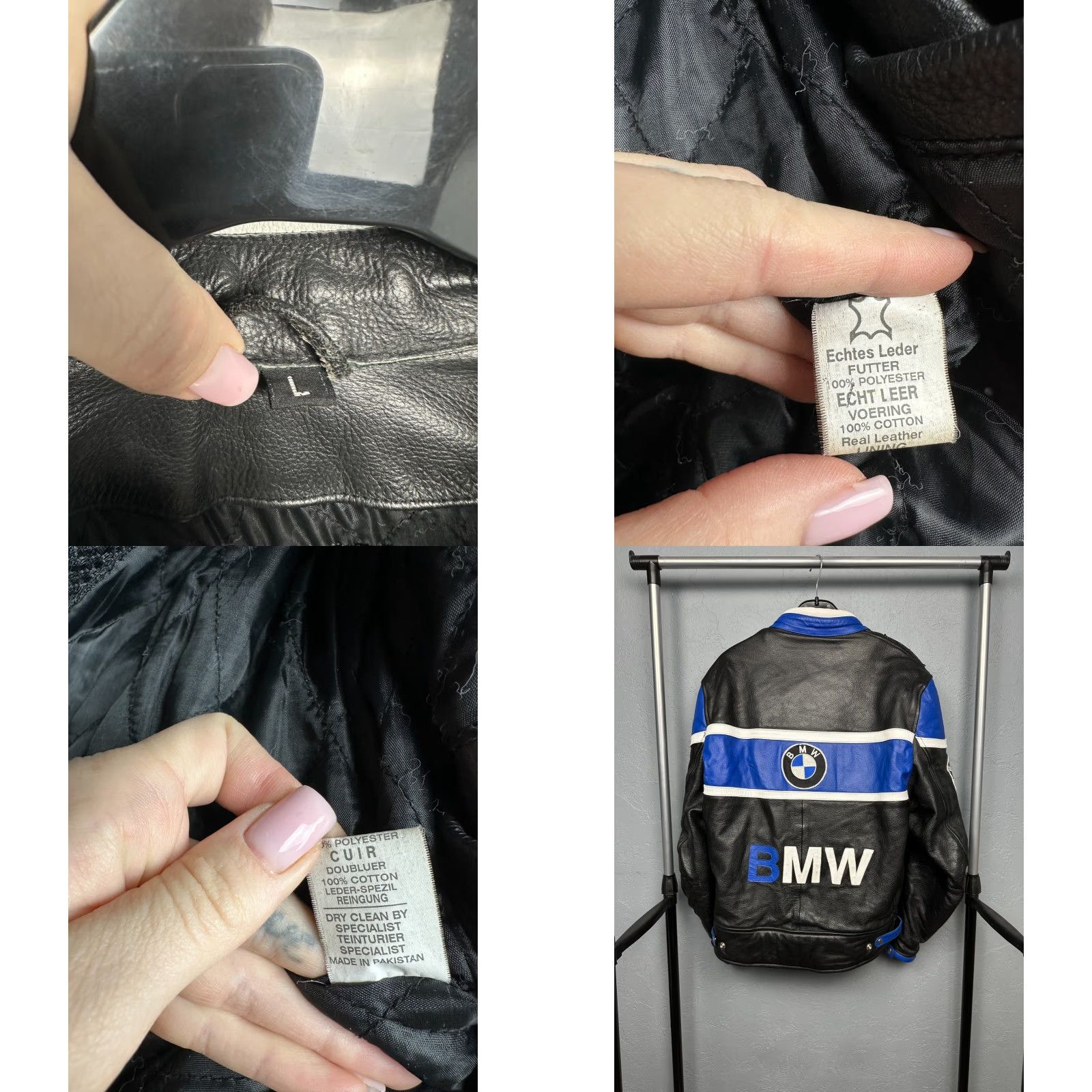 BMW BMW 90s Vintage Mens Motorcycle Leather Jacket Size L Black Jacket Mens 90s Motorcycle BMW Leather Jacket Size US L / EU 52-54 / 3 - 9 Thumbnail