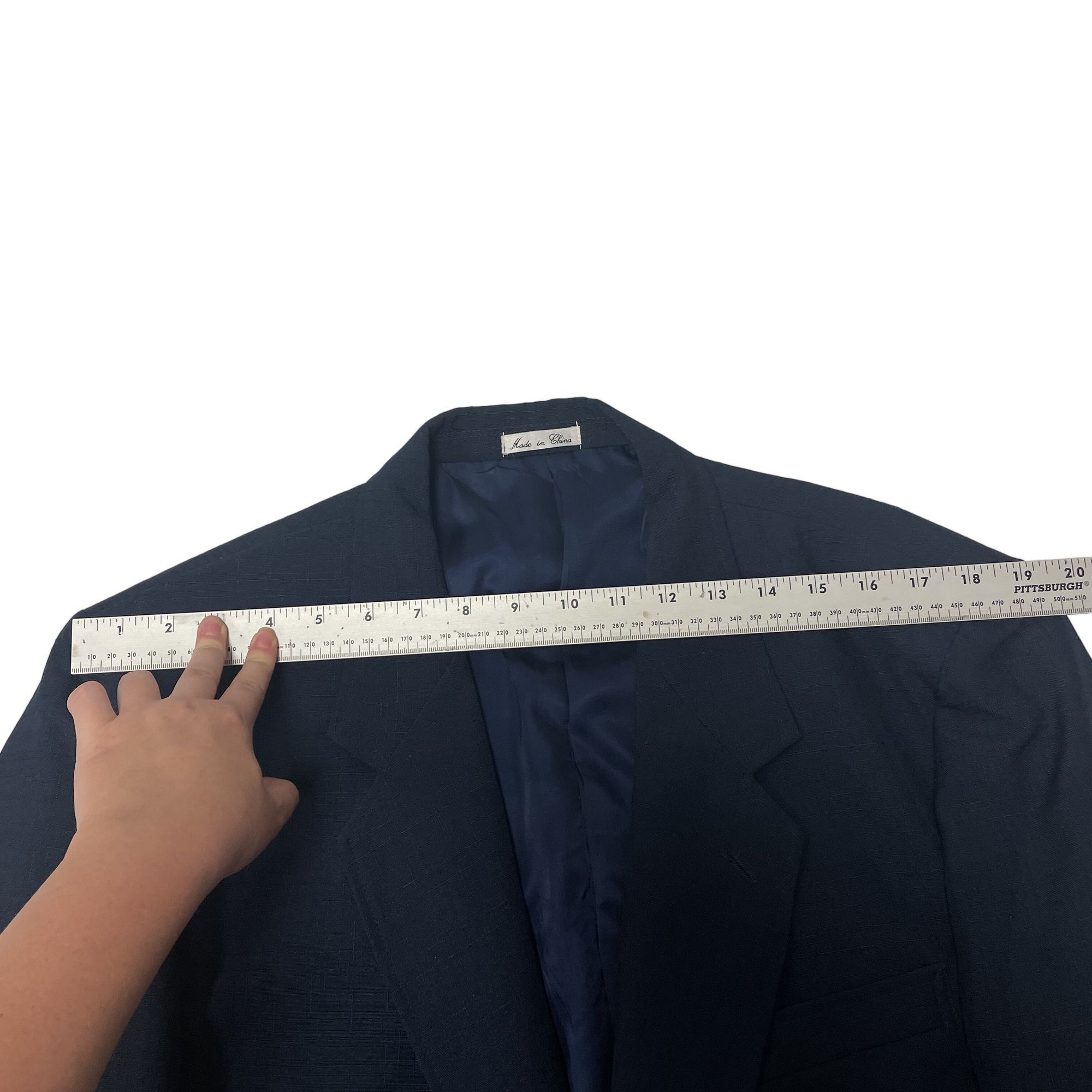 Haband Vtg Haband MOD Sport Coat TEXTURED BLUE Disco Jacket Size 42R - 10 Thumbnail