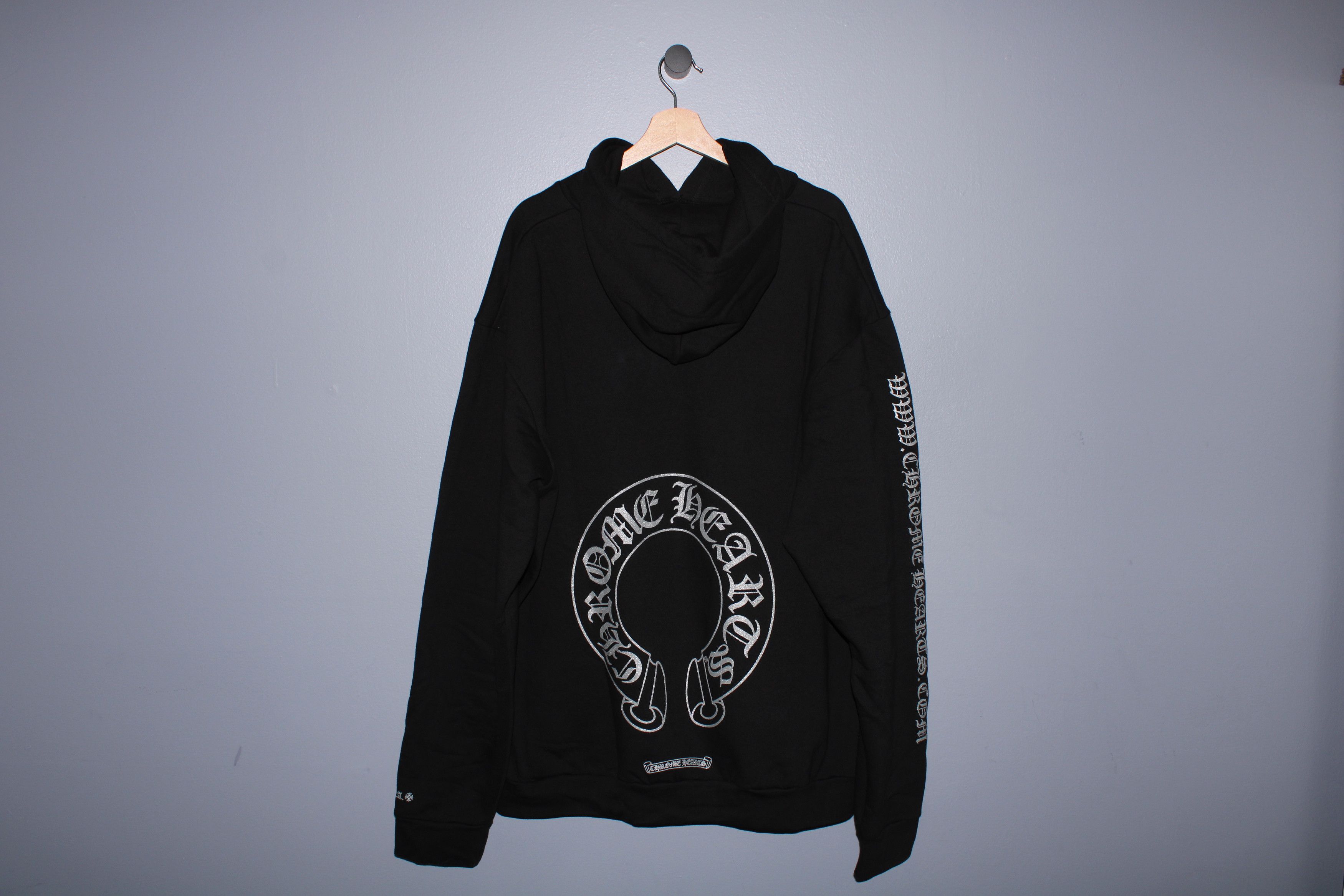 Chrome Hearts CHROME HEARTS ONLINE GREY GLITTER HORSESHOE HOODIE Size US XXL / EU 58 / 5 - 2 Thumbnail