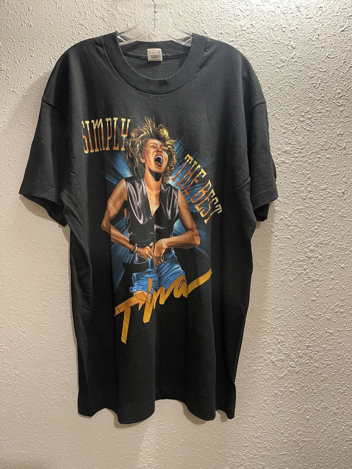 image of Fruit Of The Loom Vintage 1993 Tina Turner Simply/what’Sconcert T-Shirt in Black, Men's (Size XL)