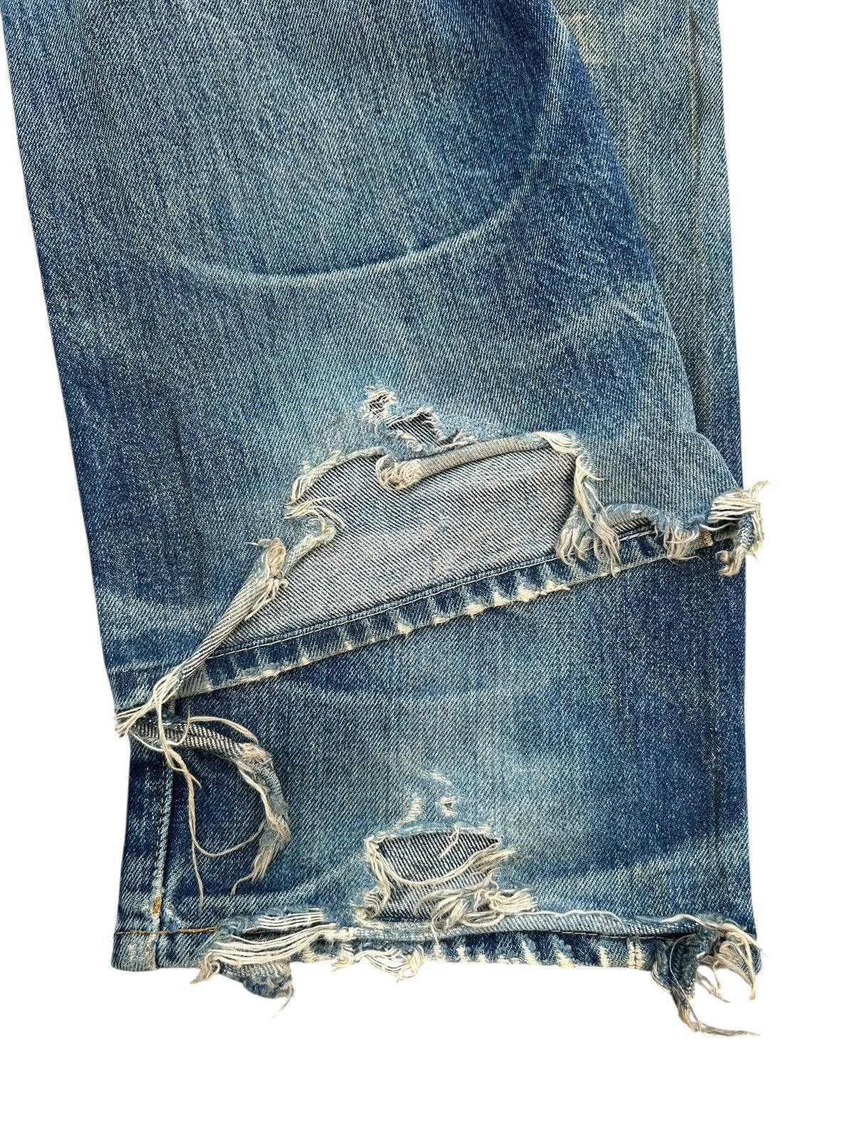 Kapital Vintage Levis 501XX big E Selvedge Distressed Repair Denim Size US 29 - 17 Thumbnail