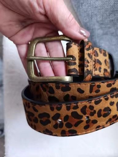 Japanese Brand 2000s PU leopard cheetah print belt Size ONE SIZE - 5 Thumbnail