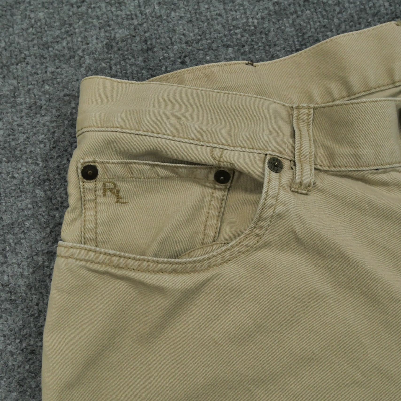 Polo Ralph Lauren Ralph Lauren Jeans Mens 34x29 Denim Pant Polo Casual Straight 5-Pocket Blue Leather Logo Pocket Size US S / EU 44-46 / 1 - 2 Thumbnail