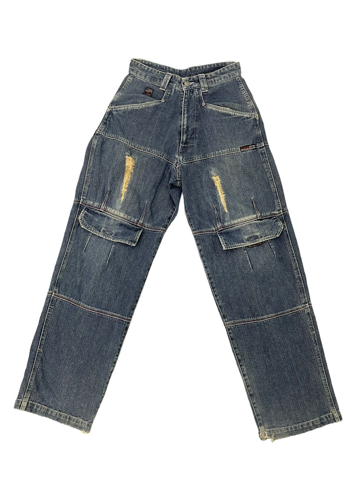 Baggy Jeans Hobo Distress Wide Denim Skateboards 6🟦4