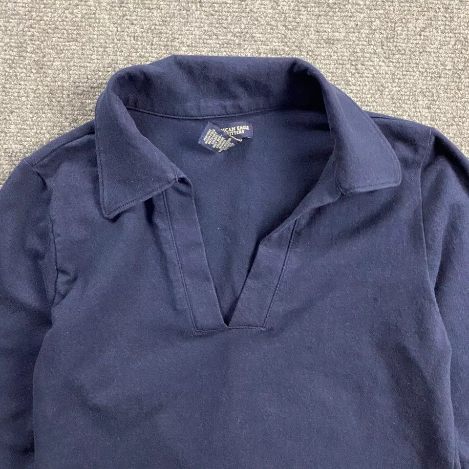 American Eagle Outfitters Vintage American Eagle Top Women's Juniors Medium Navy Blue Size M / US 6-8 / IT 42-44 - 2 Thumbnail