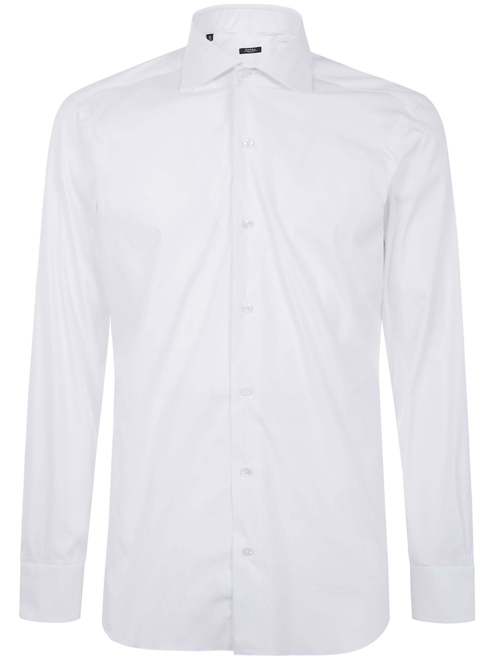 Barba Napoli "CLASSIC" POPELINE STRETCH SHIRT Size US M / EU 48-50 / 2 - 1 Thumbnail