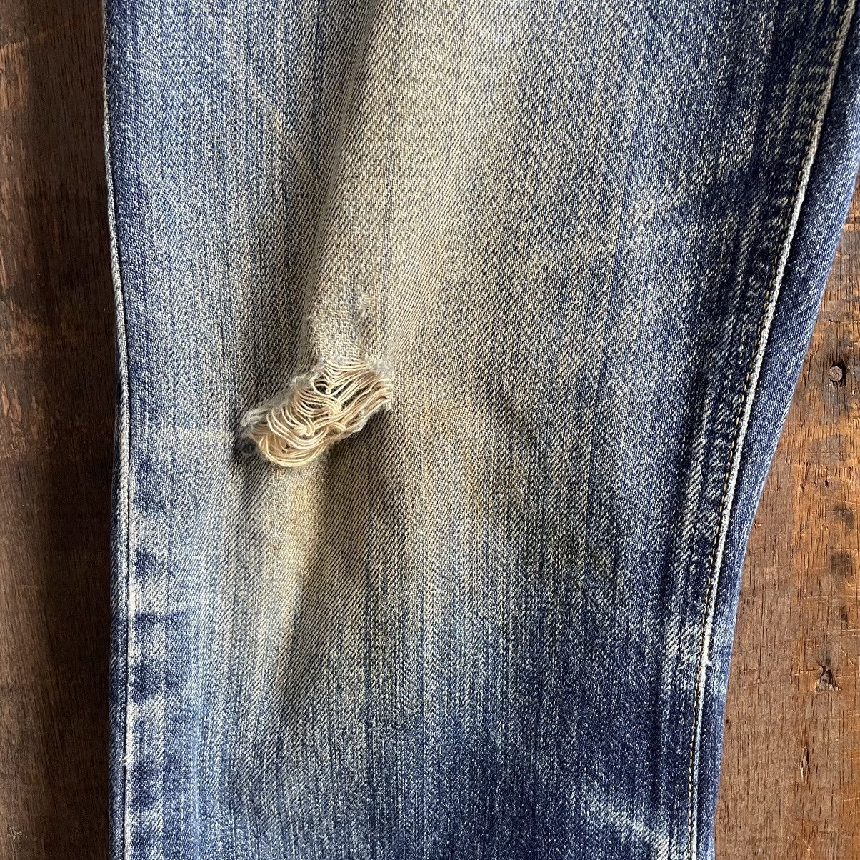 Lee × Vintage Vintage Lee Rider Flare Denim Jeans Size US 31 - 5 Thumbnail