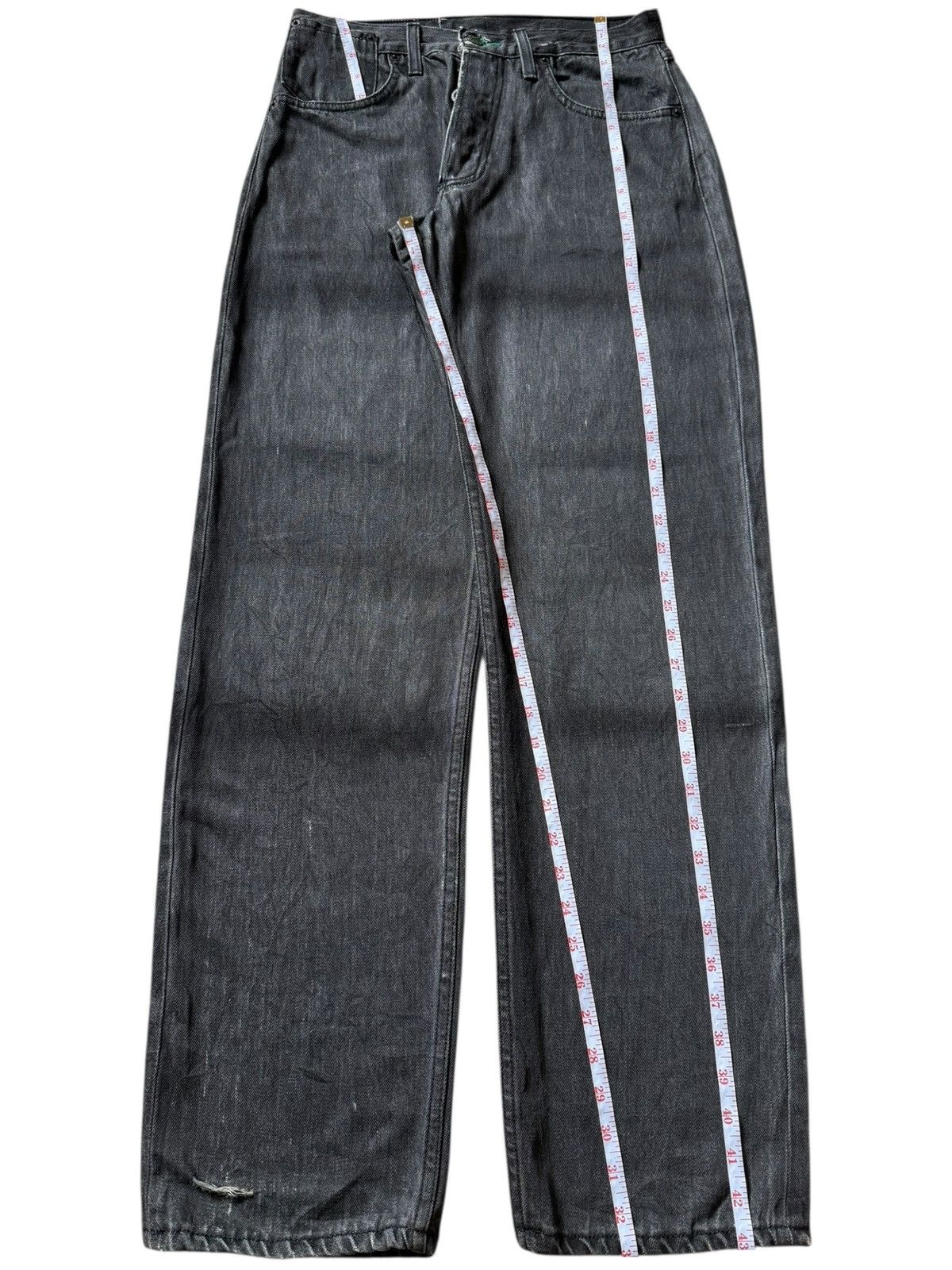 Left Field Nyc Vintage Left Field Button Fly Distress Selvedge Jeans Size US 29 - 7 Thumbnail