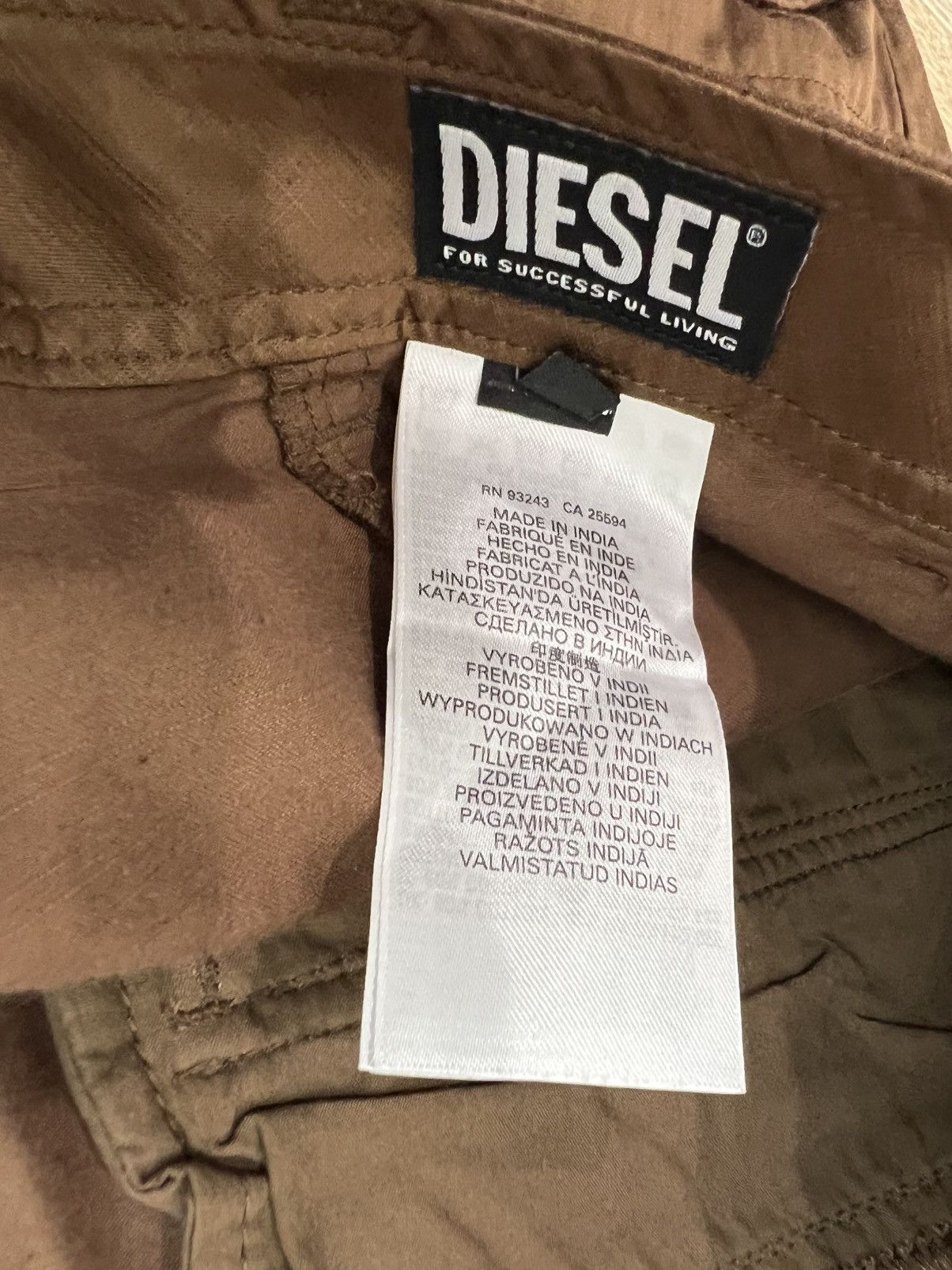 Diesel Diesel P-malvarosa Cargo Pants In Brown Size 28" / US 6 / IT 42 - 3 Thumbnail