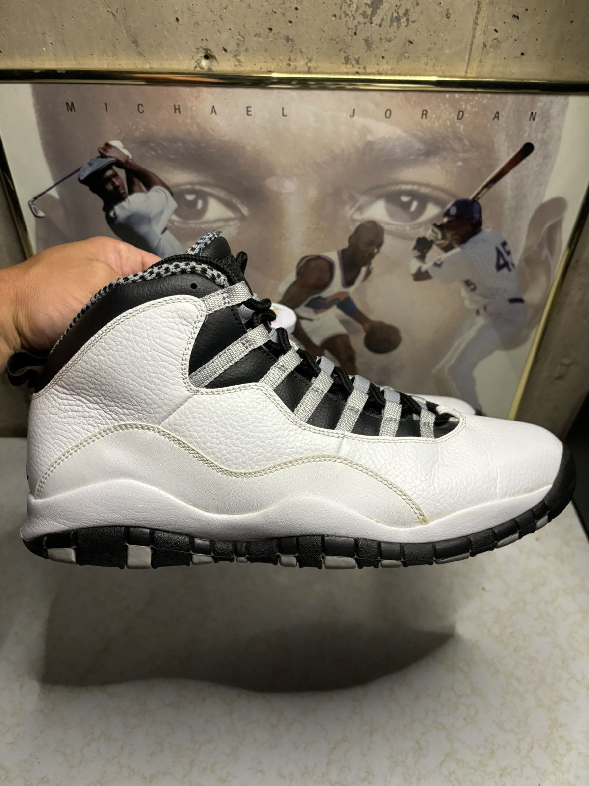 Jordan Brand Air Jordan 10 Retro 2013 Steel 2013 Size US 13 / EU 46 - 1 Thumbnail