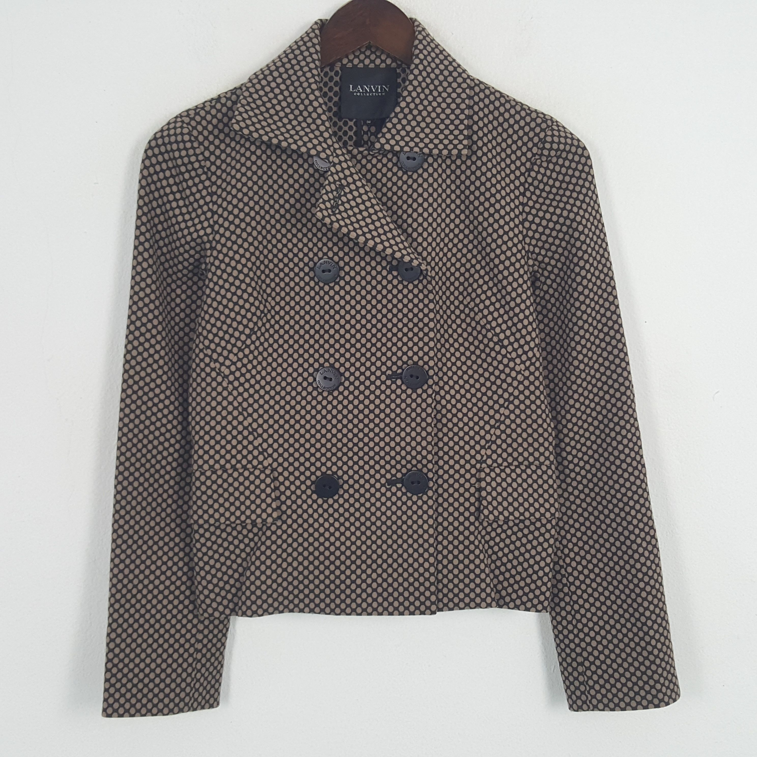 Designer × Lanvin × Vintage Vintage Lanvin Blazer Coat Jacket Size XS / US 0-2 / IT 36-38 - 1 Thumbnail