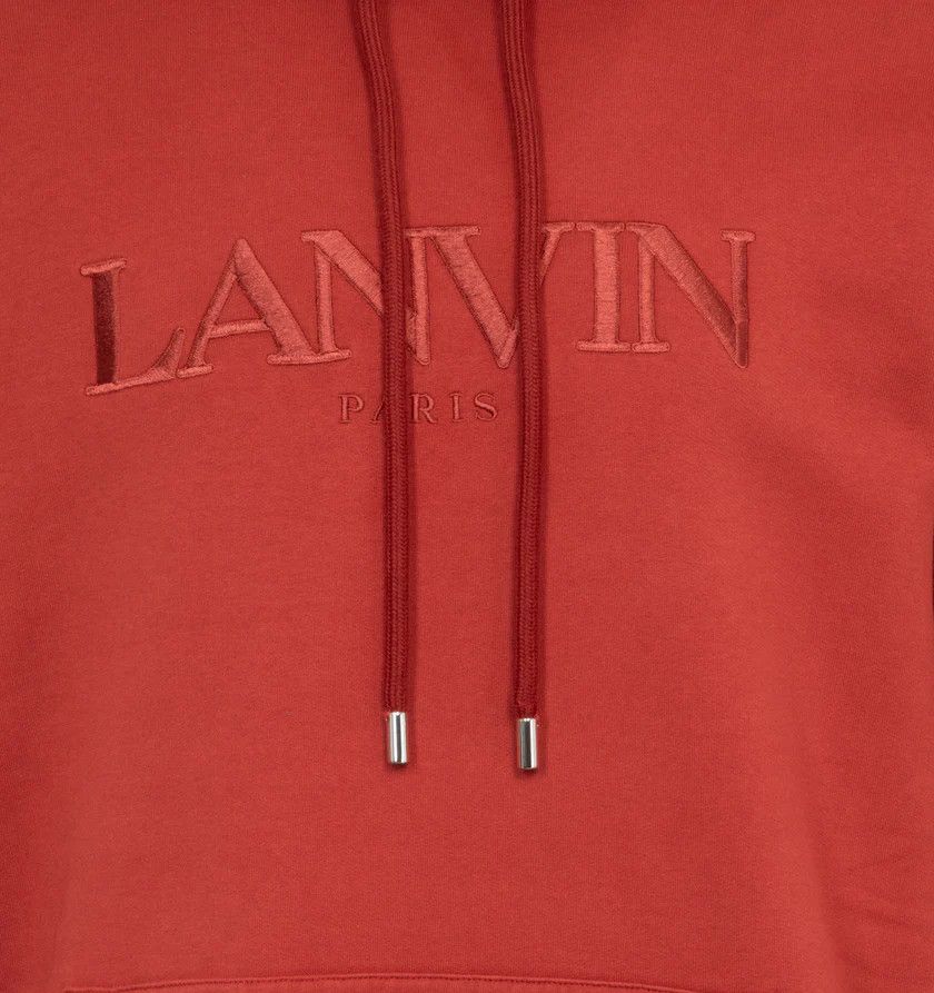 Lanvin o1h1sh11224 Logo Hoodie in Turkish Red Size US XXL / EU 58 / 5 - 7 Thumbnail