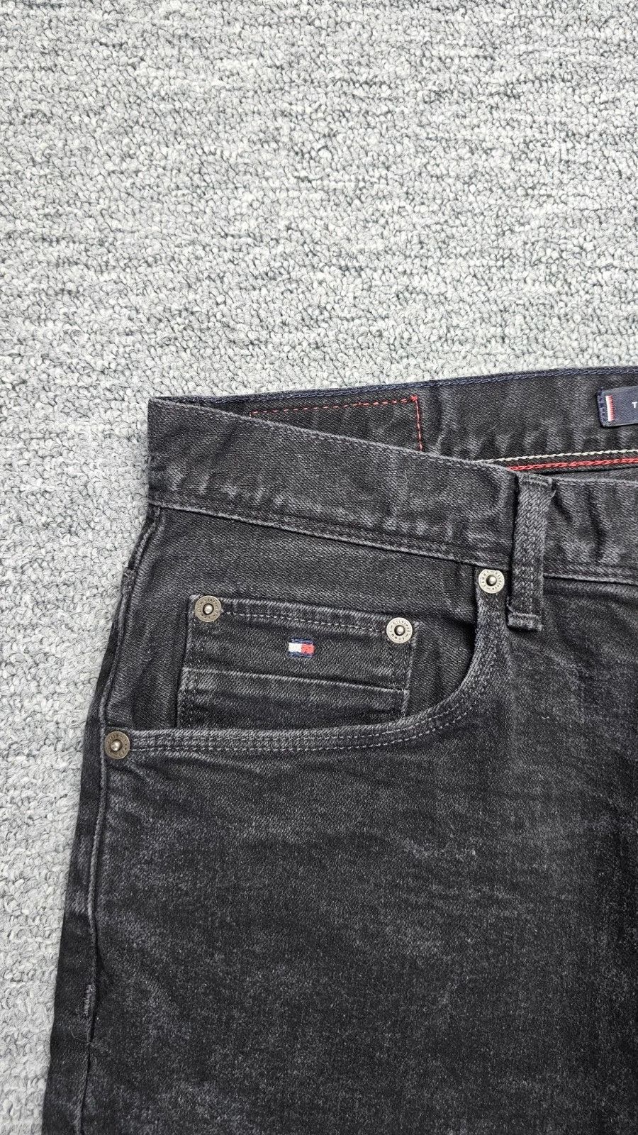 Tommy Hilfiger Tommy Hilfiger Denton Stretch Straight Jeans W32 Faded Black Size US 32 / EU 48 - 12 Thumbnail