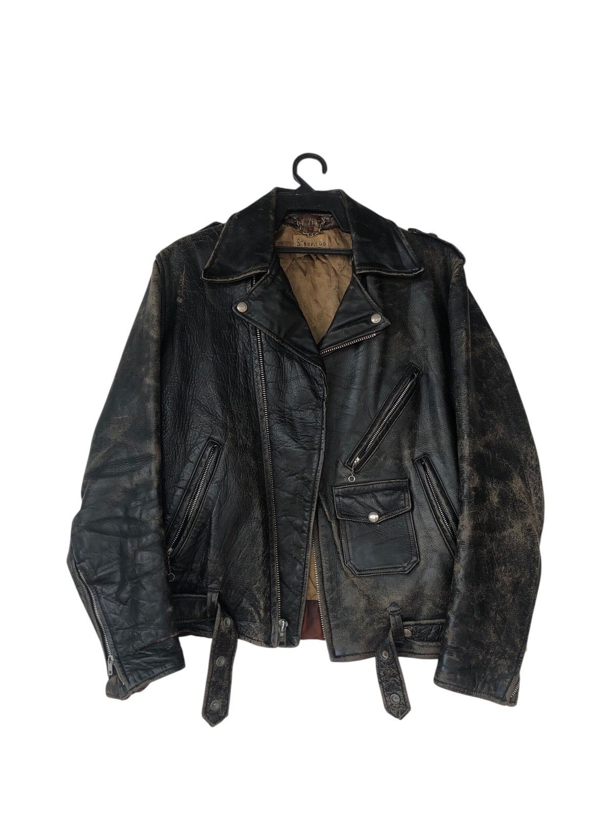 Leather × Vintage Steerhide Vintage Double Collar Leather Jacket Size US M / EU 48-50 / 2 - 2 Thumbnail