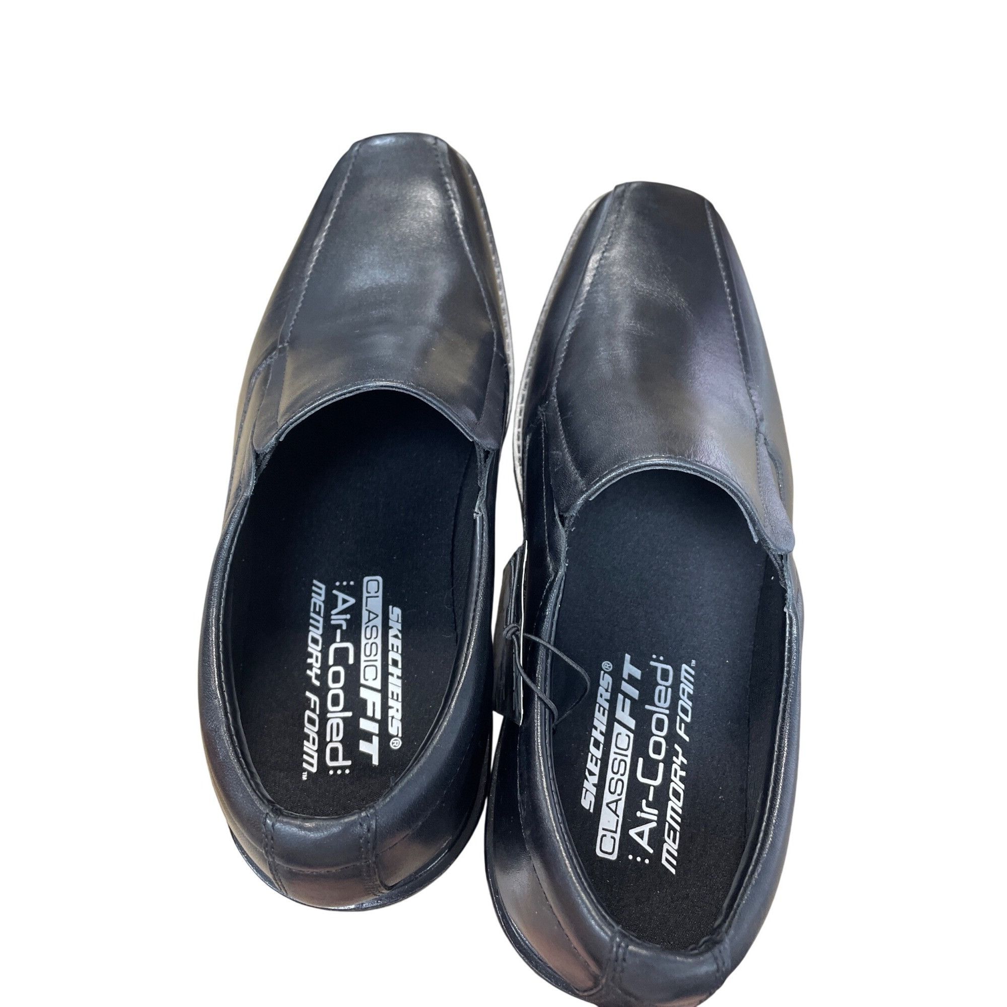 SKECHERS Skechers Classic fit Mens Black Leather Slip Loafers Sz 12 S Size US 12 / EU 45 - 12 Thumbnail
