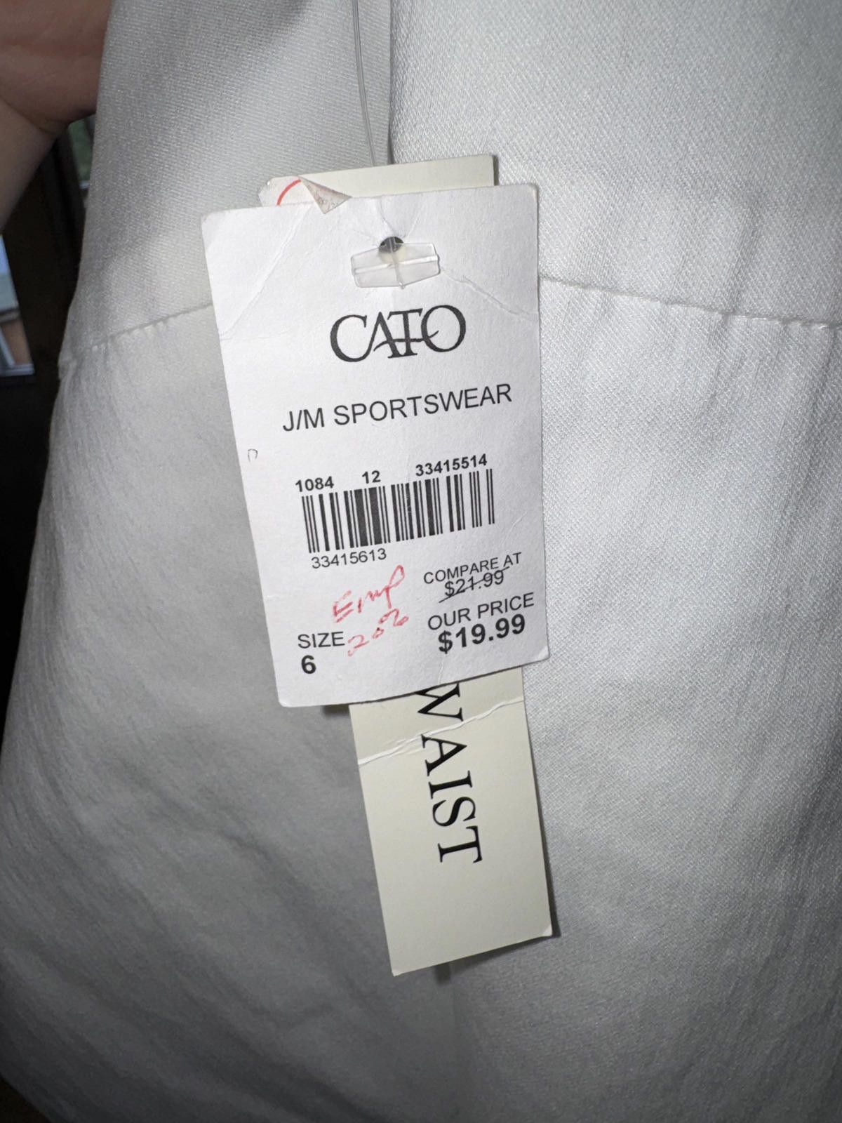 Other NWD Cato Women 6 White Contemporary Stretch Slim Crop Pants Size 28" / US 6 / IT 42 - 4 Thumbnail