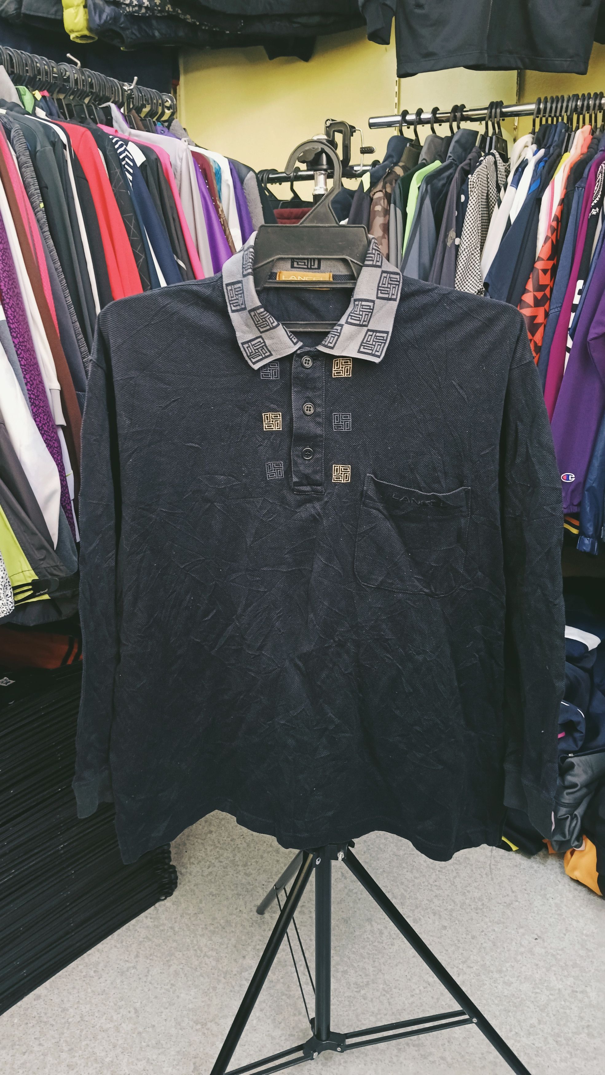 Designer × Lancel × Vintage 🔥 Vintage Lancel Paris Long Sleeve Polo Made In Japan Size US L / EU 52-54 / 3 - 1 Thumbnail