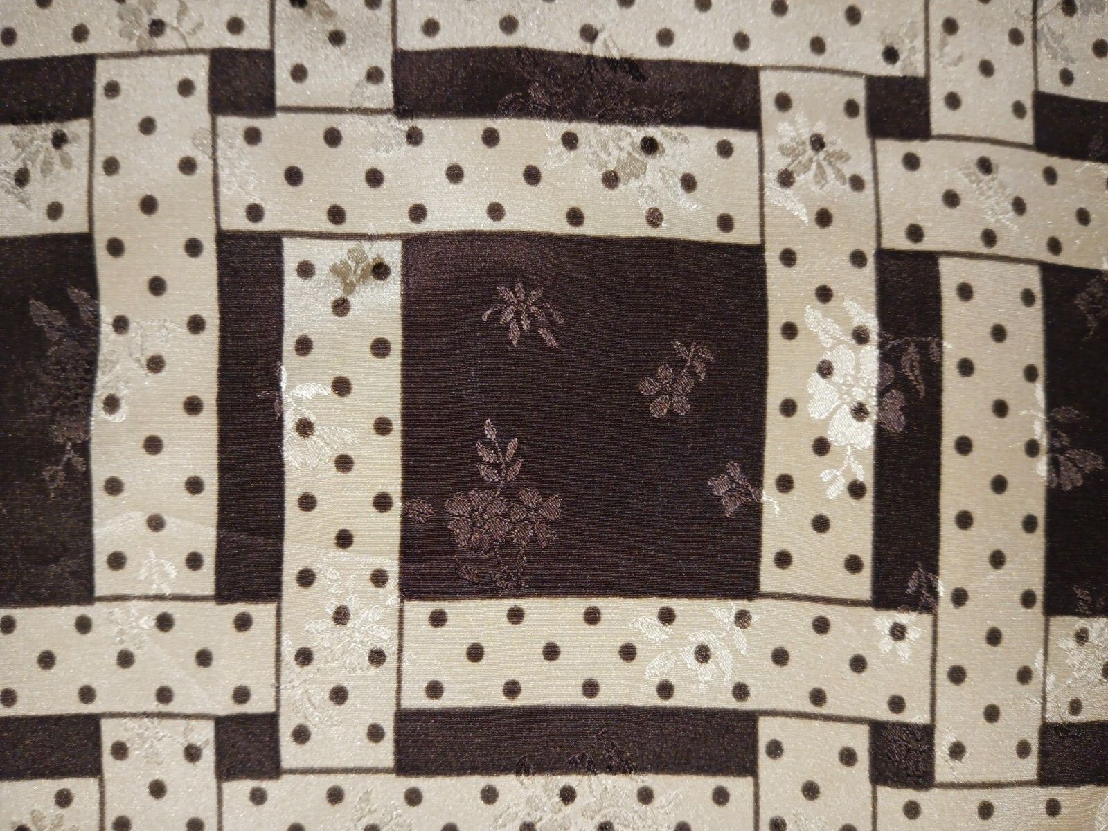 Lanvin LANVIN Paris France Geometric Brown Beige Silk Scarf Size ONE SIZE - 6 Thumbnail