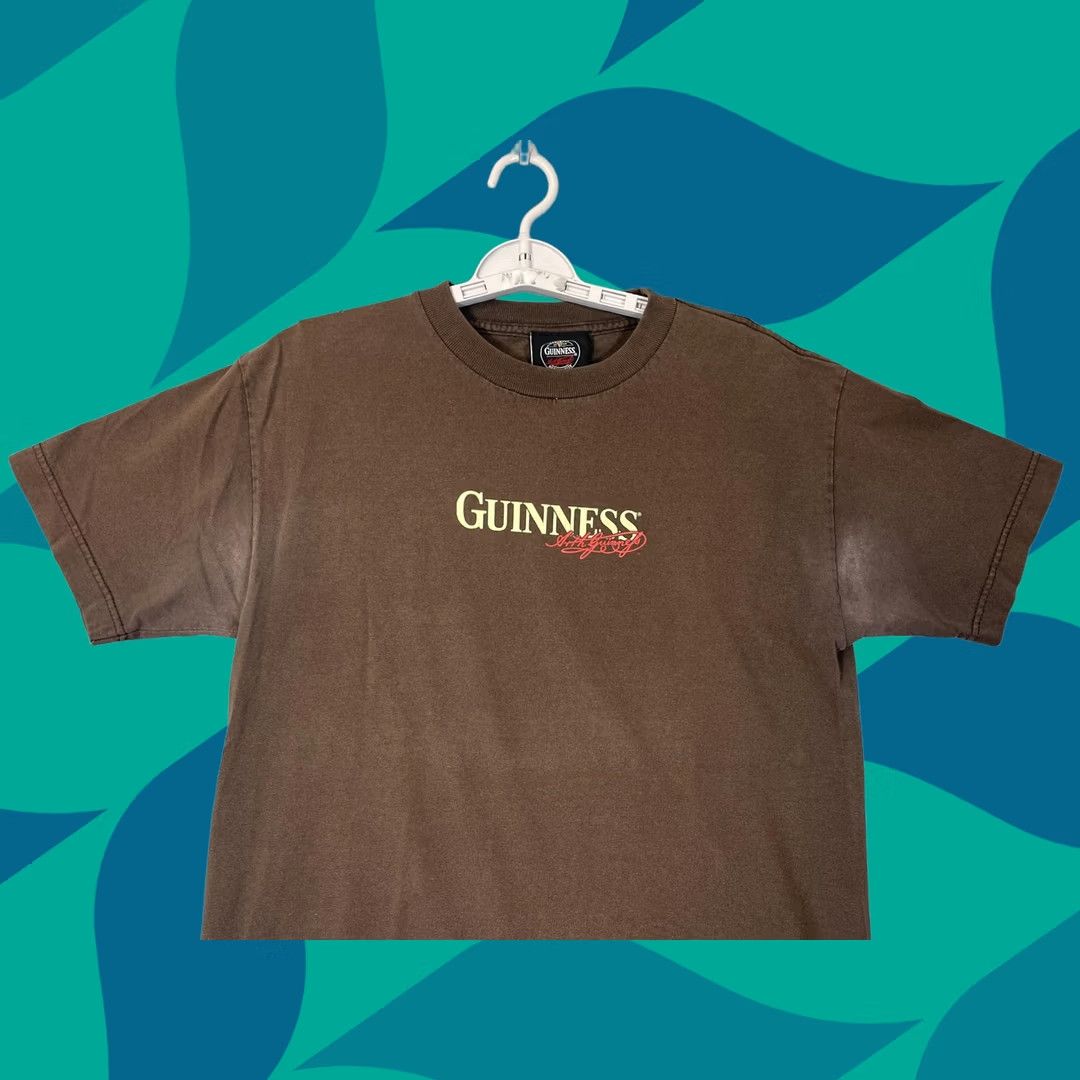 Vintage Guinness Shirt Mens M Brown Graphic Tee Front Back Logo Stout St. Patrick's Day 100% Cotton Crew Neck Short Sleeve Size US M / EU 48-50 / 2 - 1 Thumbnail