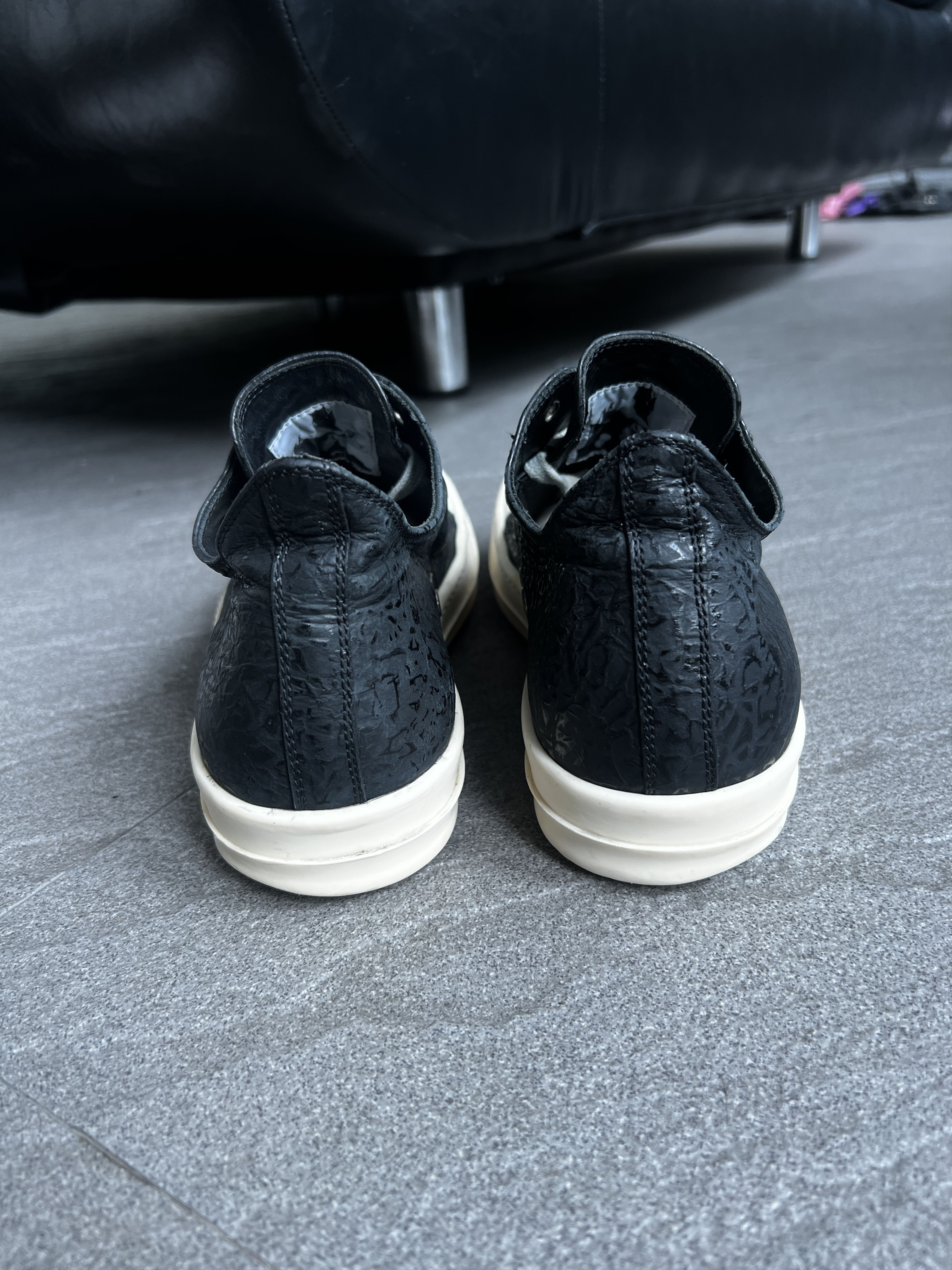 Rick Owens Rick Owens Distressed Leather Low Sneakers EU41 Size US 8 / EU 41 - 7 Thumbnail