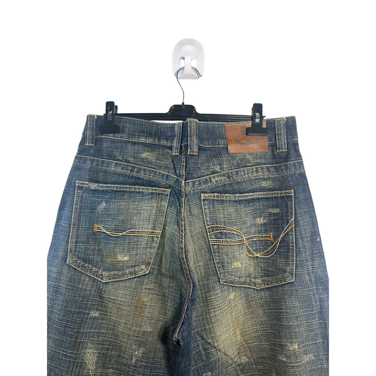 Pepe Jeans Vintage Pepe London Baggy Denim Jeans Distressed Mud Hip Hop Size US 36 / EU 52 - 4 Thumbnail