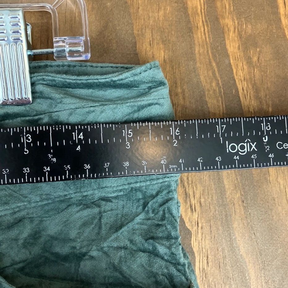 Ann Taylor Ann Taylor Womens Pants Green Velvet Curvy Fit High Rise Skinny Stretch 12 Size 24" / US 00 / IT 34 - 6 Thumbnail