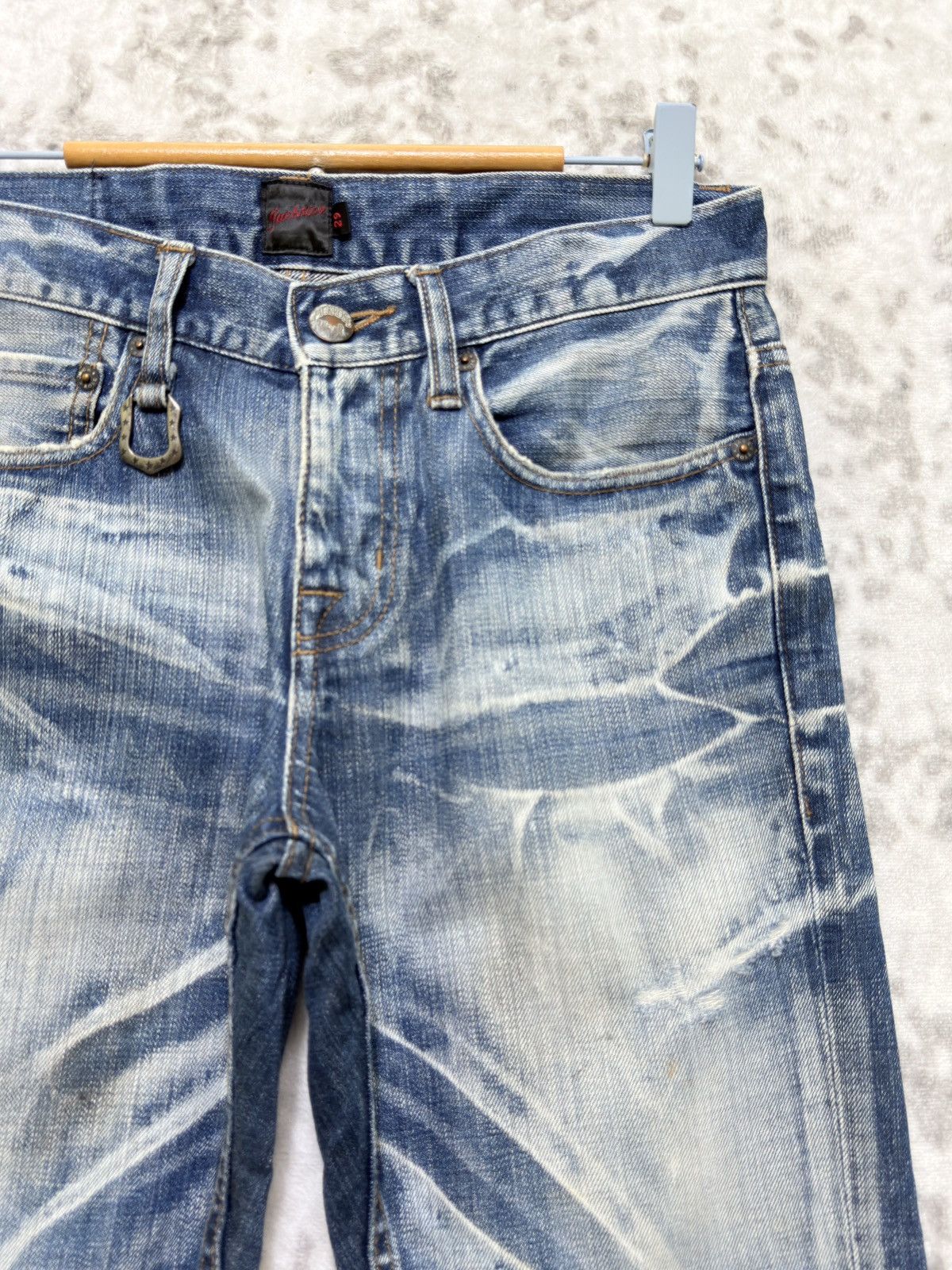 If Six Was Nine Vintage Jackrose Distressed Flare Bootcut Grunge Whiskered Size US 30 / EU 46 - 5 Thumbnail