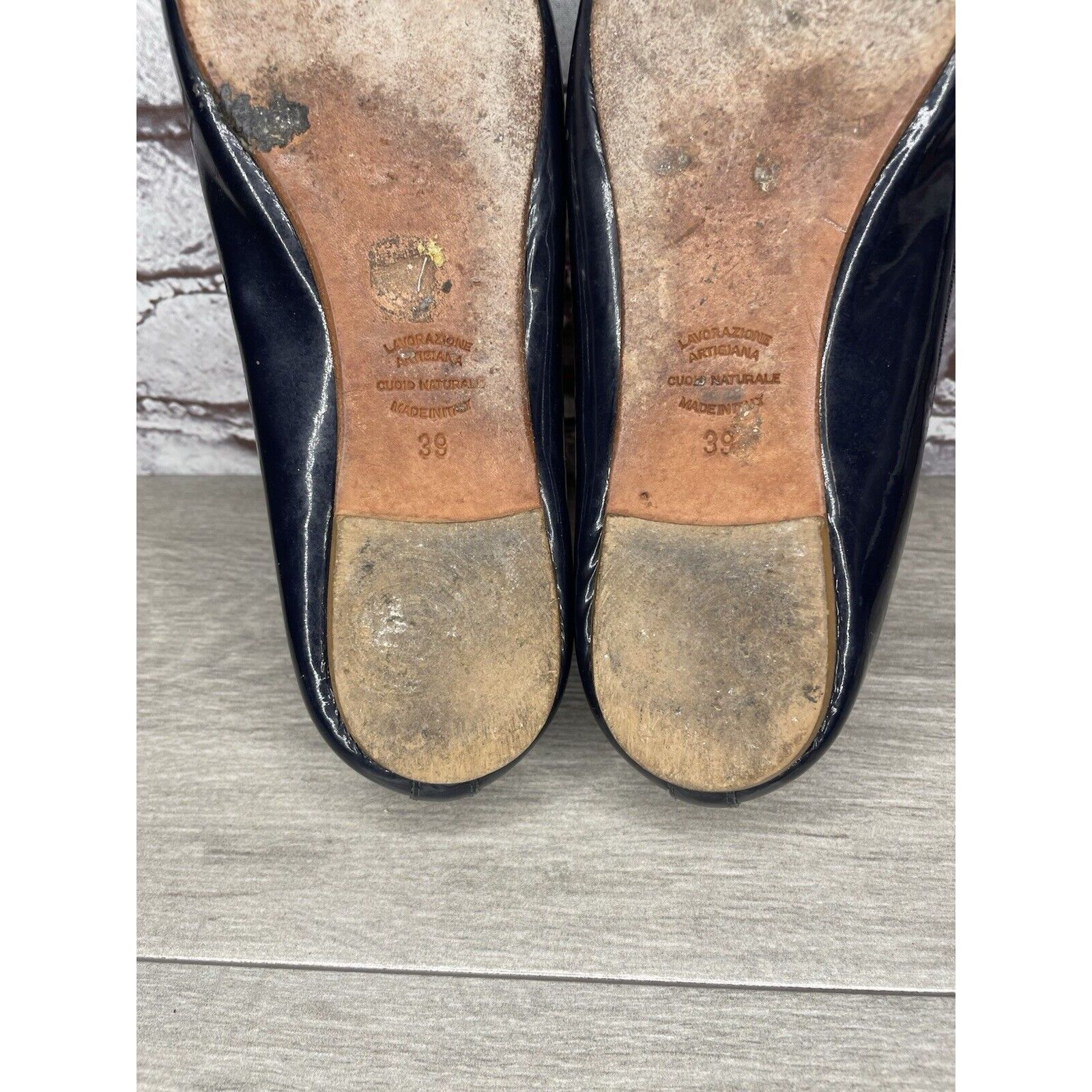 Summit Clothing Summit White Mountain Navy Blue Patent Bow Ballet Flats Wome Size US 8.5 / IT 38.5 - 7 Thumbnail