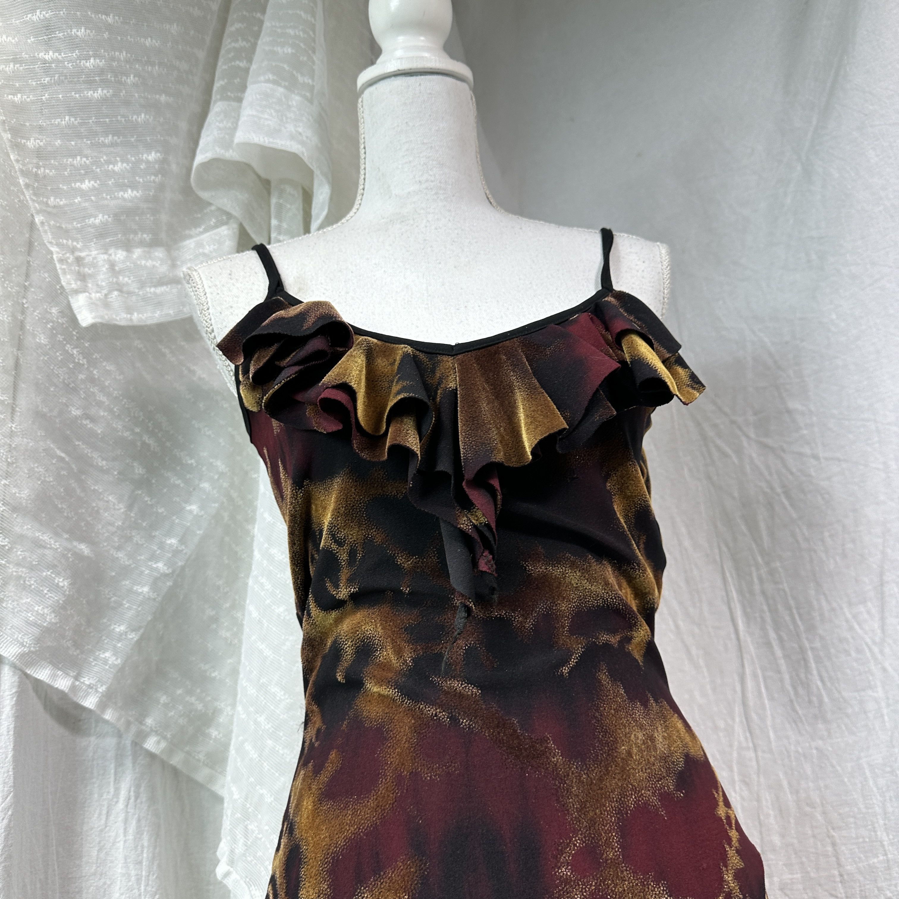 Vintage Vintage Made In France Velvet Asymmetrical Dress 90s Size S / US 4 / IT 40 - 3 Thumbnail