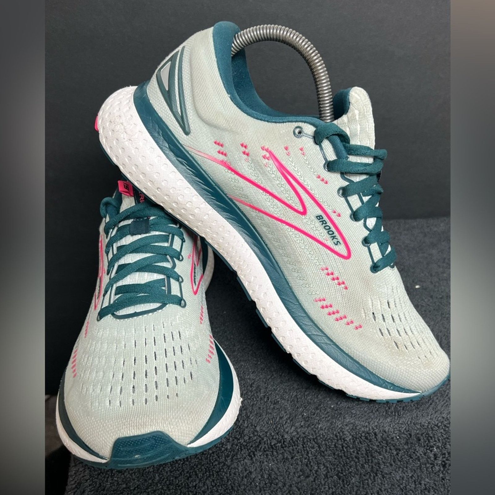 Brooks BROOKS Glycerin 19 Shoes WIDE Ice Flow Navy Pink Running Size US 9 / IT 39 - 3 Thumbnail
