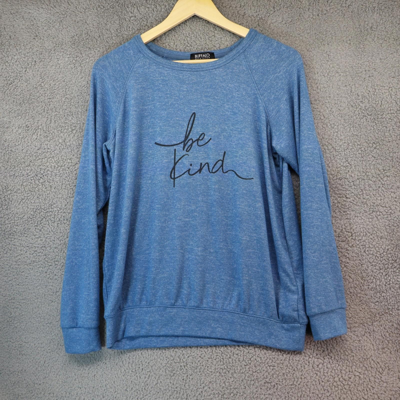 Buffalo David Bitton Buffalo David Bitton Be Kind Sweatshirt Medium Blue Size US M / EU 48-50 / 2 - 1 Thumbnail