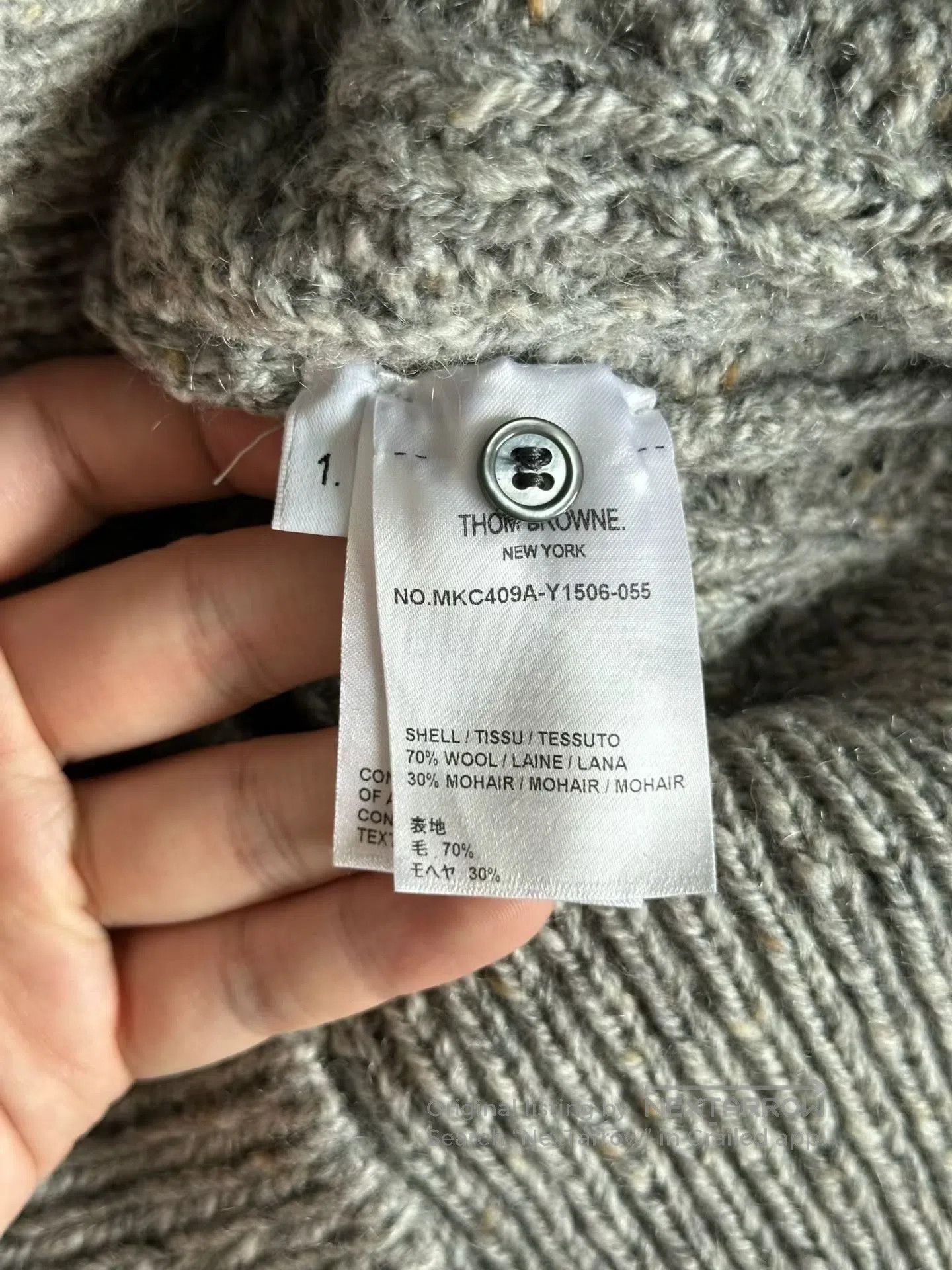 Other Thom Browne Grey Wool Cardigan| Size US S / EU 44-46 / 1 - 4 Thumbnail