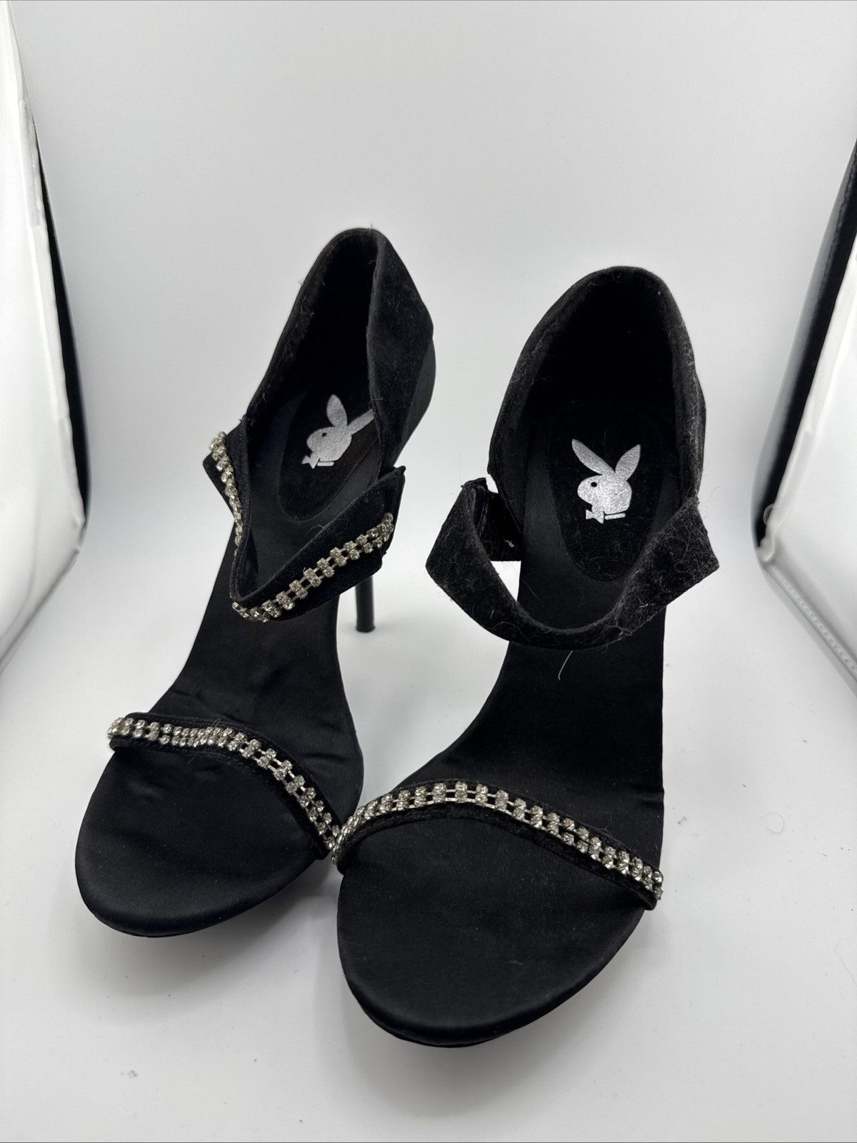 Playboy PLAYBOY Heels SIZE 9 Suede and Rhinestones (Damaged Strap) Size US 9 / IT 39 - 1 Thumbnail