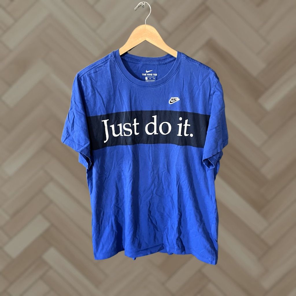 Nike Nike Dri-FIT Mens Blue Short Sleeve T-Shirt Just Do It Graphic XL Size US XL / EU 56 / 4 - 1 Thumbnail