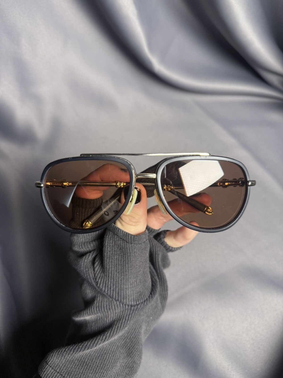 Chrome Hearts Chrome Hearts “Jackwacker II” Aviator Sunglasses Size ONE SIZE - 3 Thumbnail
