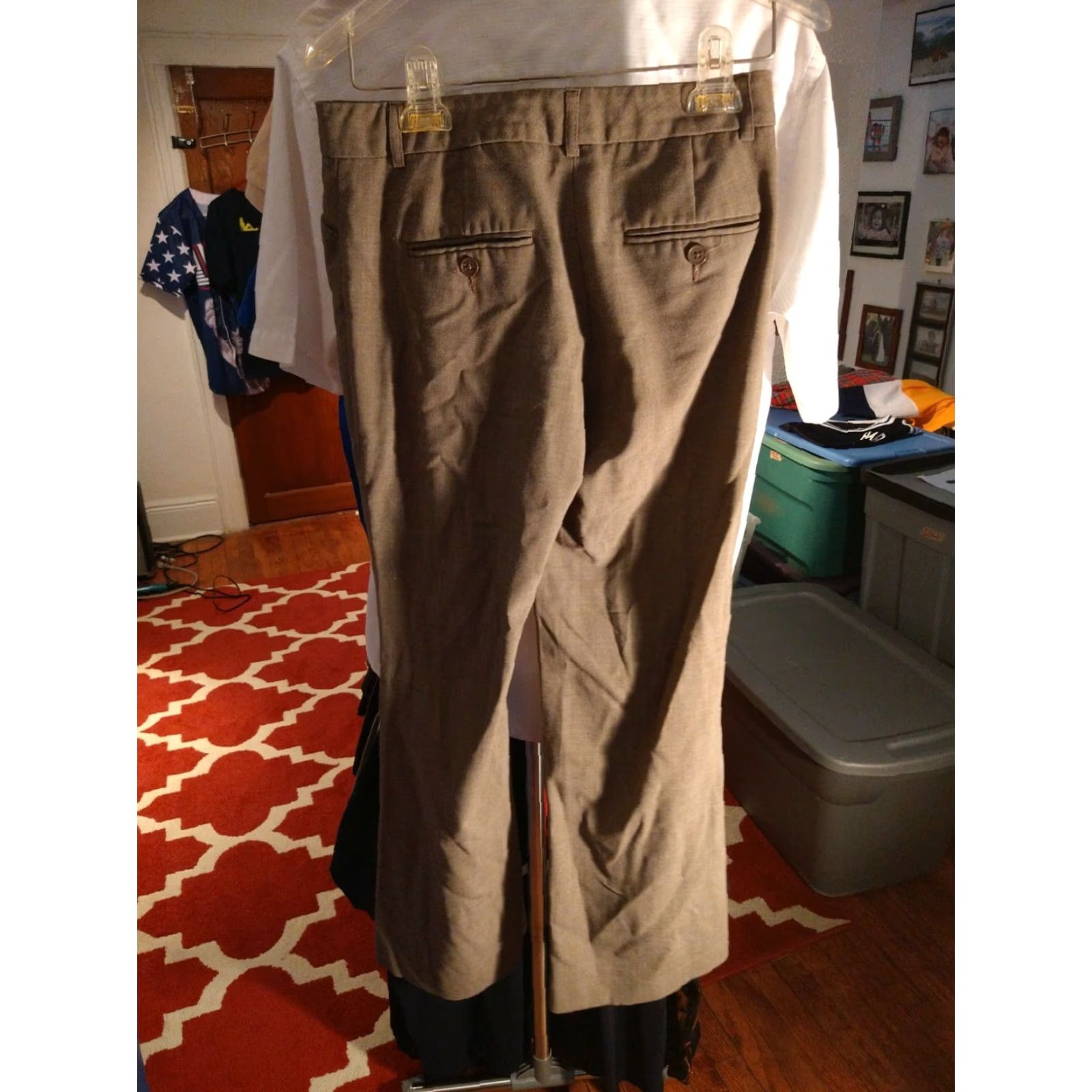 Vintage VINTAGE Ladies Express Editor Business Dress Pants 0S Cropped Poly Blend Brown Women Size 25" / US 0 / IT 36 - 3 Thumbnail