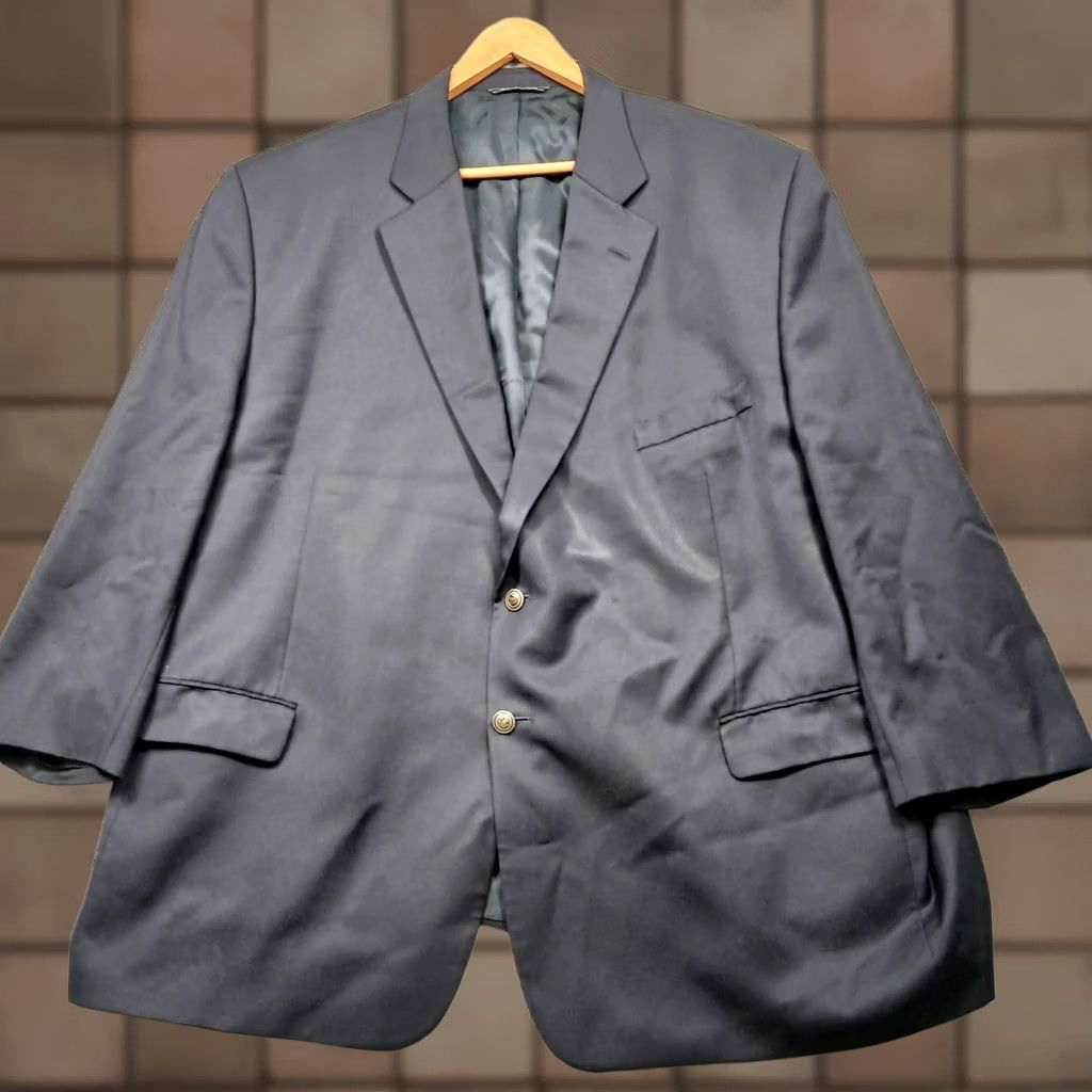 Jack Victor Jack Victor Blazer Big & Tall 52R Navy Wool Button Size 52R - 1 Thumbnail