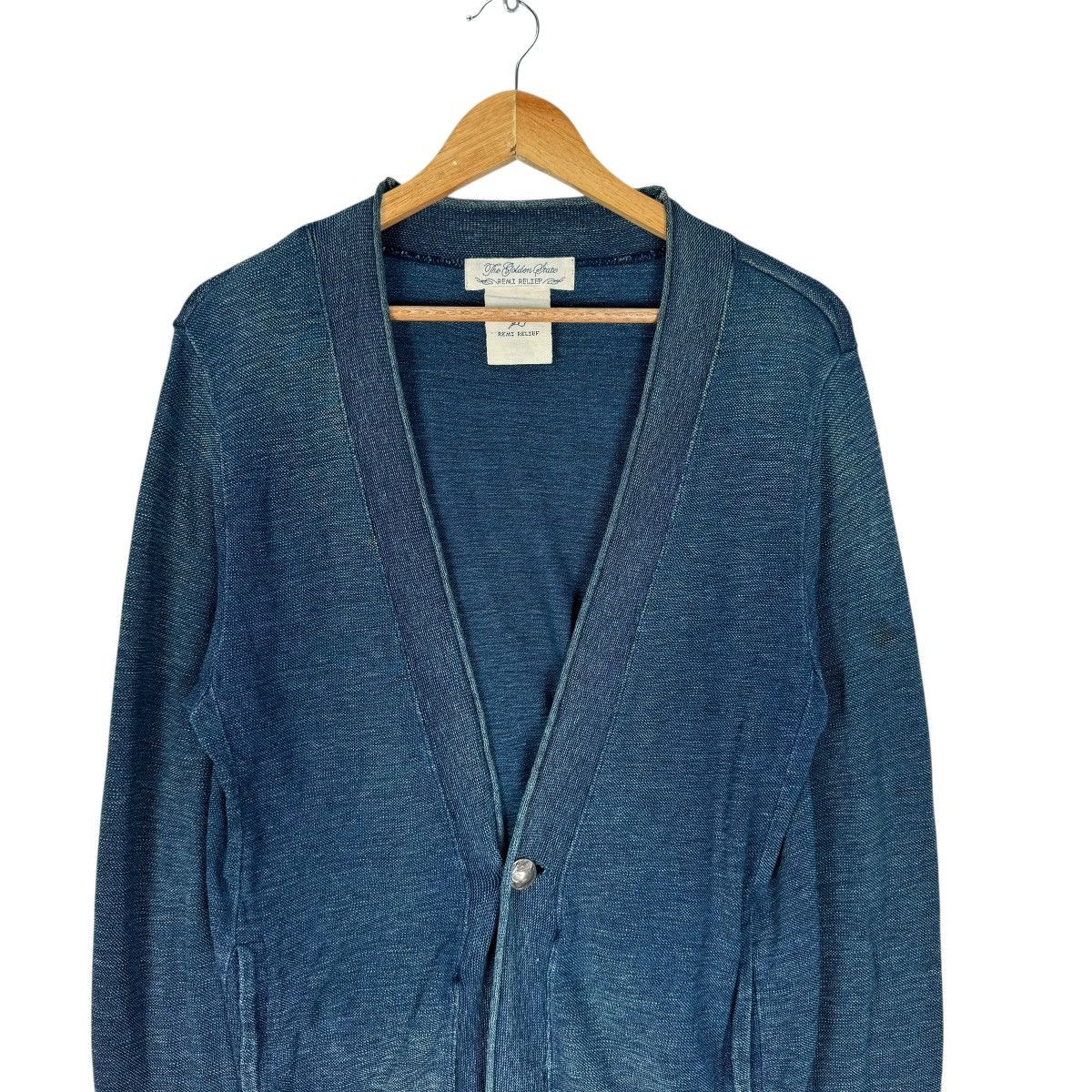 Remi Relief ☀️REMI RELIEF JAPAN INDIGO CARDIGAN SWEATER Size US S / EU 44-46 / 1 - 3 Thumbnail