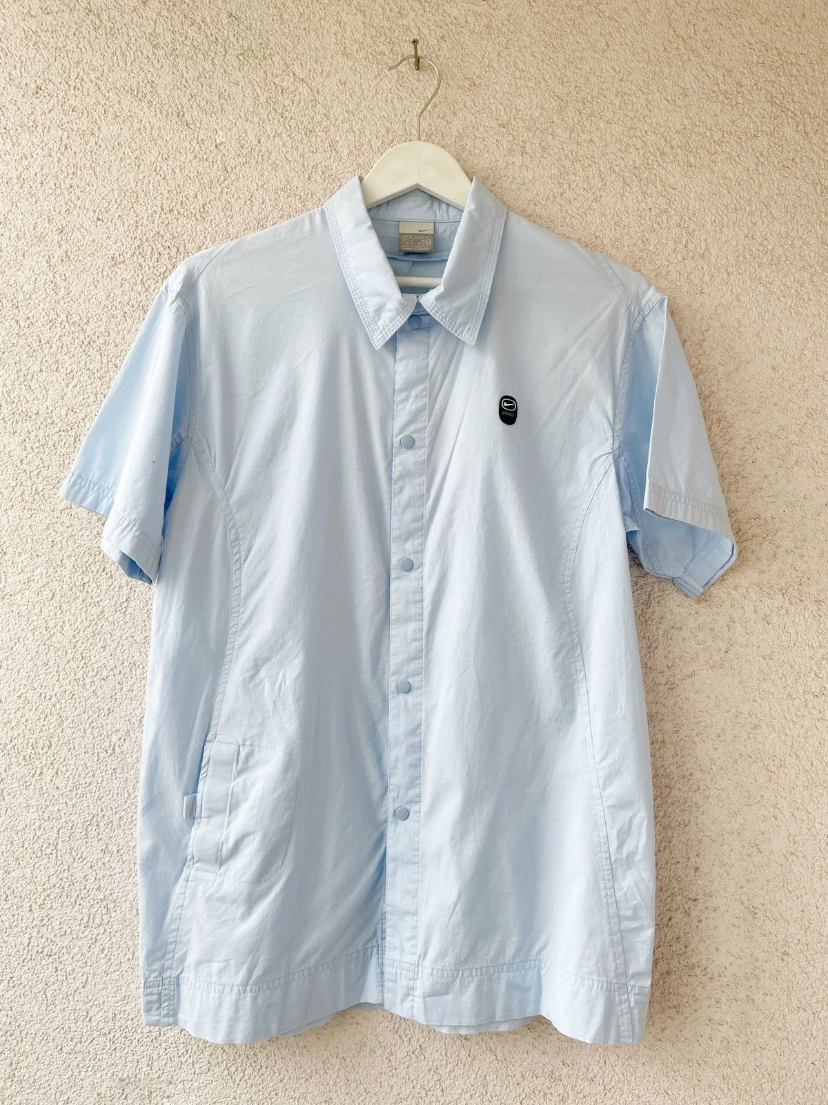 Nike Nike Short Sleeve Shirt Men Sky Blue Color Small Logo Size M Size US M / EU 48-50 / 2 - 1 Thumbnail