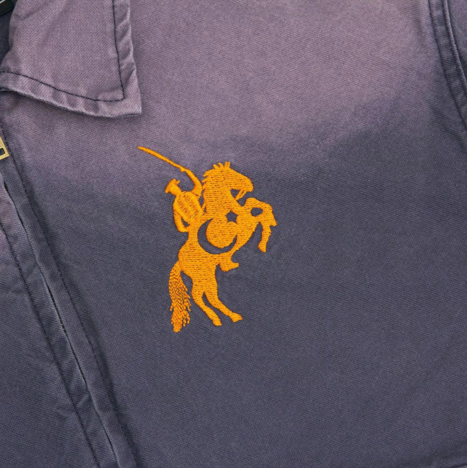 Vintage Purple Casual Zip-Up Jacket with Orange Embroidery Size US M / EU 48-50 / 2 - 3 Thumbnail
