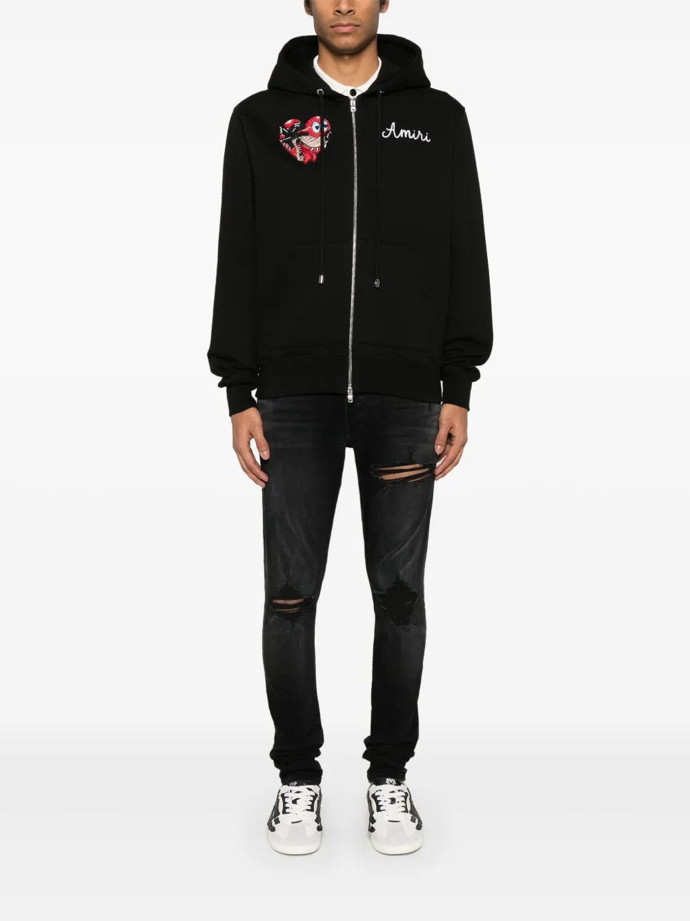 Amiri o1h1sh10525 Jazz Wolf Hoodie in Black Size US M / EU 48-50 / 2 - 2 Thumbnail