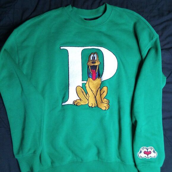 Disney Disney x Forever21 Pluto Embroidered Crewneck Sweatshirt Size US S / EU 44-46 / 1 - 2 Thumbnail