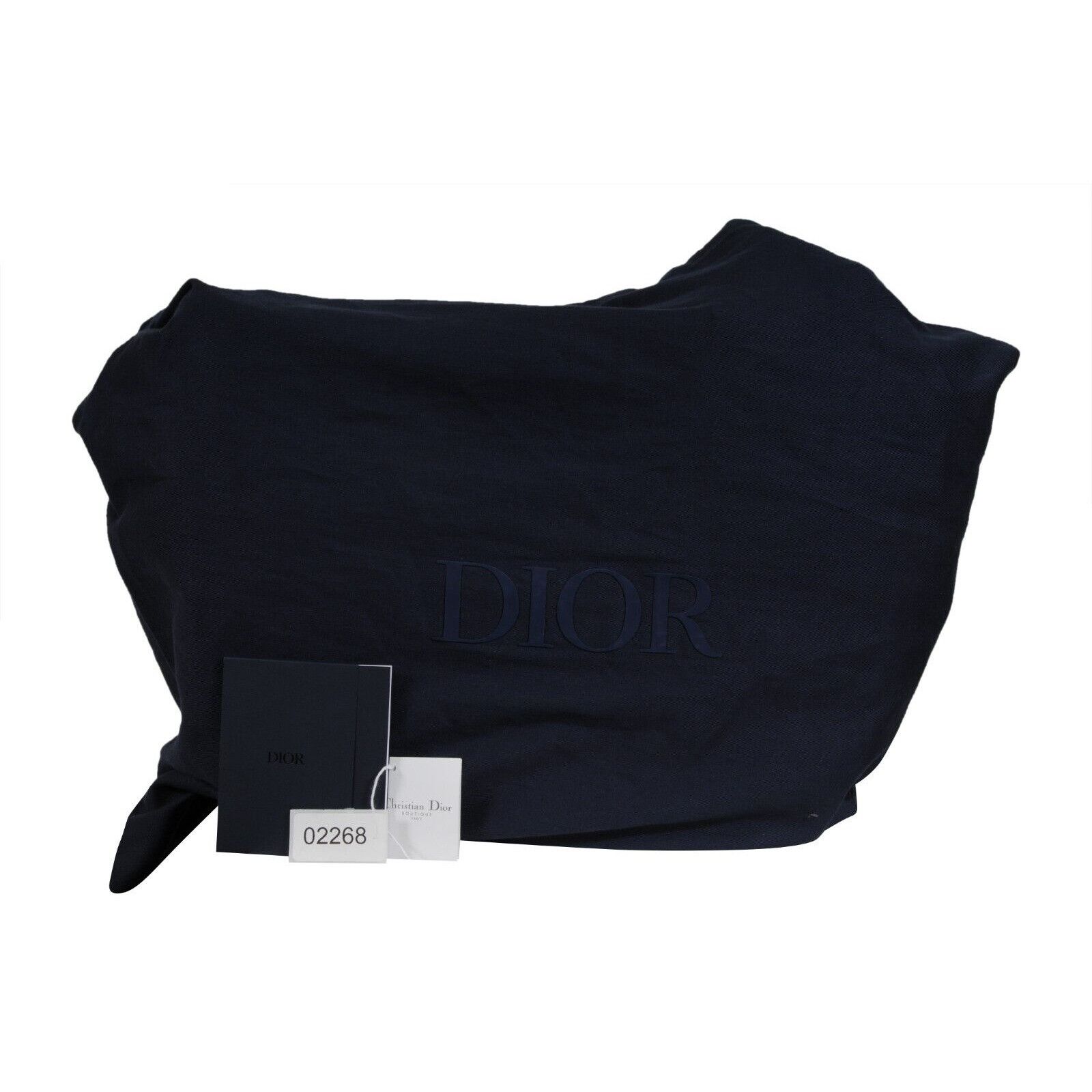 Dior × Sacai Saddle Messenger Bag Olive Green Navy Blue Leather - 02268 Size ONE SIZE - 22 Thumbnail