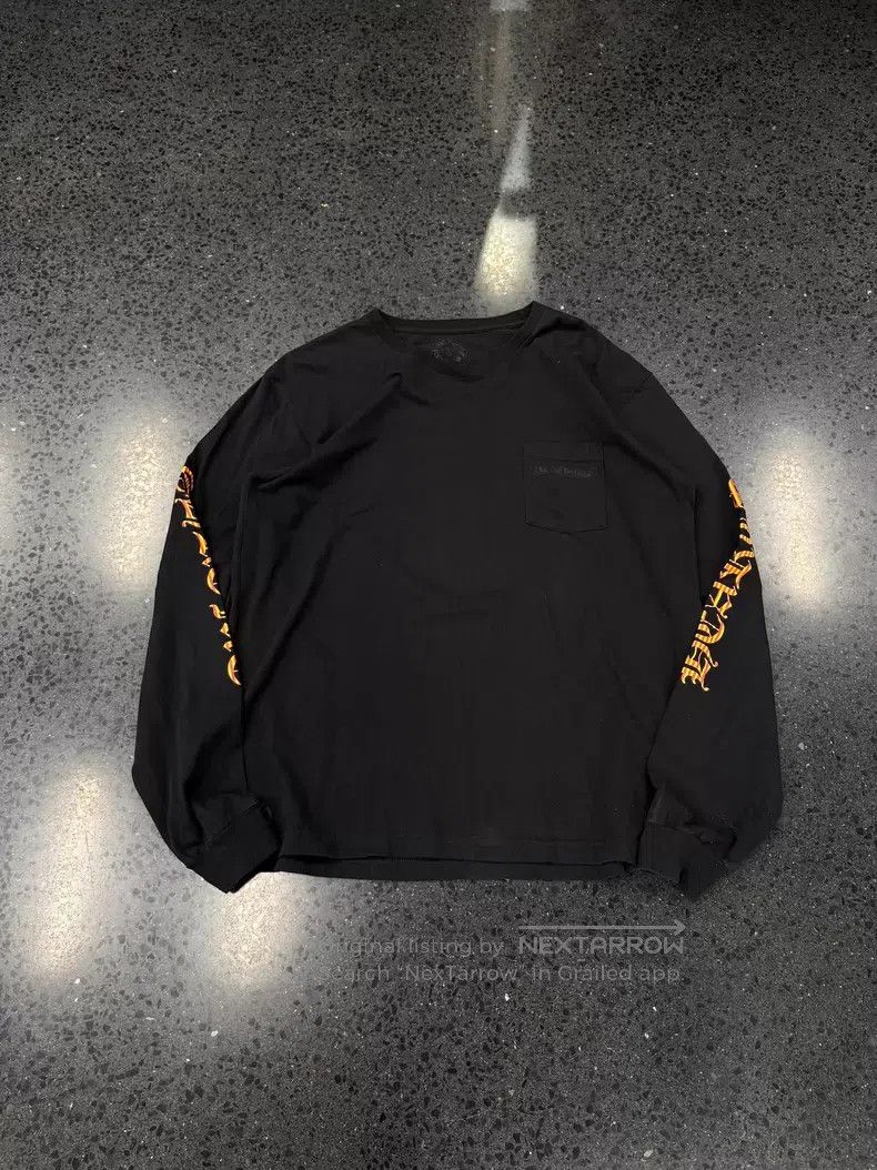 Chrome Hearts CHROME HEARTS Size 2XL Orange Sword Vine Print Long-Sleeve Size US XXL / EU 58 / 5 - 1 Thumbnail