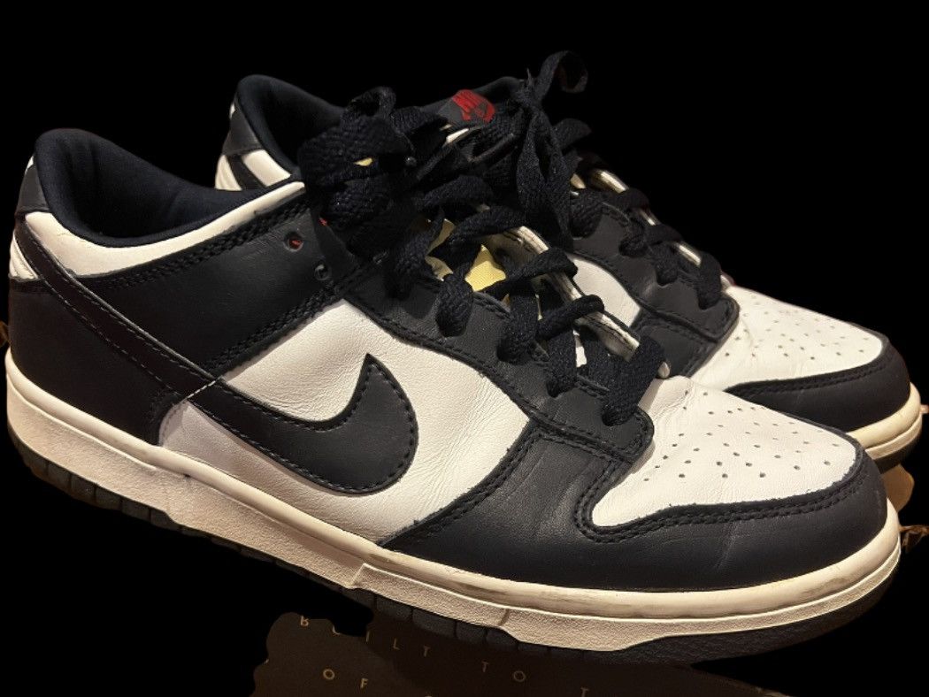 Nike × Vintage Nike dunk 1999 low size 8 with box navy/white Size US 8 / EU 41 - 1 Thumbnail