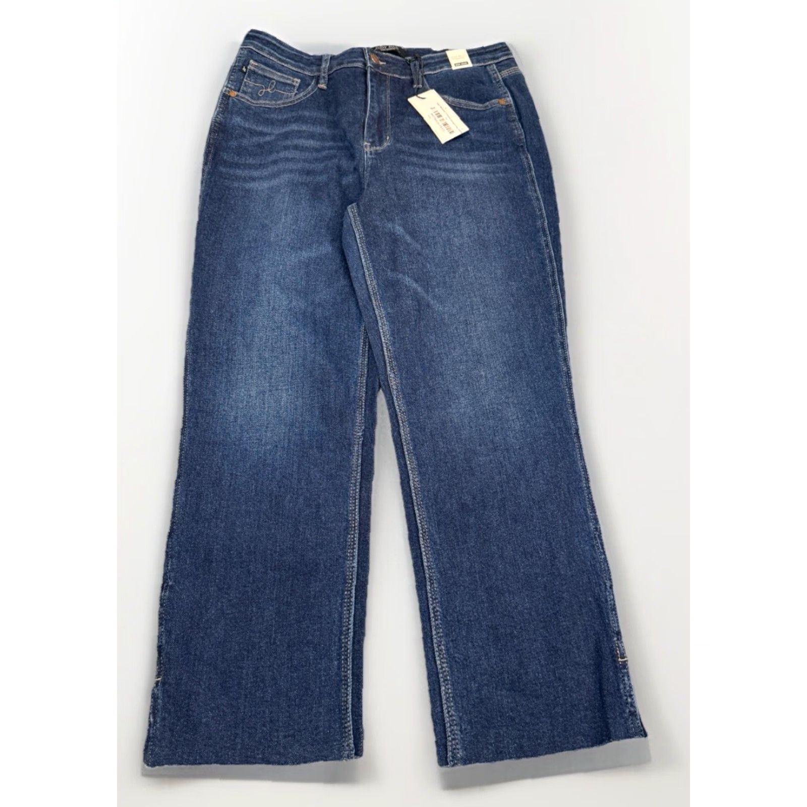 Vintage Judy Blue Jeans Joan Blue High Rise Cropped Straight Split Hem Sz 13/31 Size 34" / US 12 / IT 48 - 3 Thumbnail