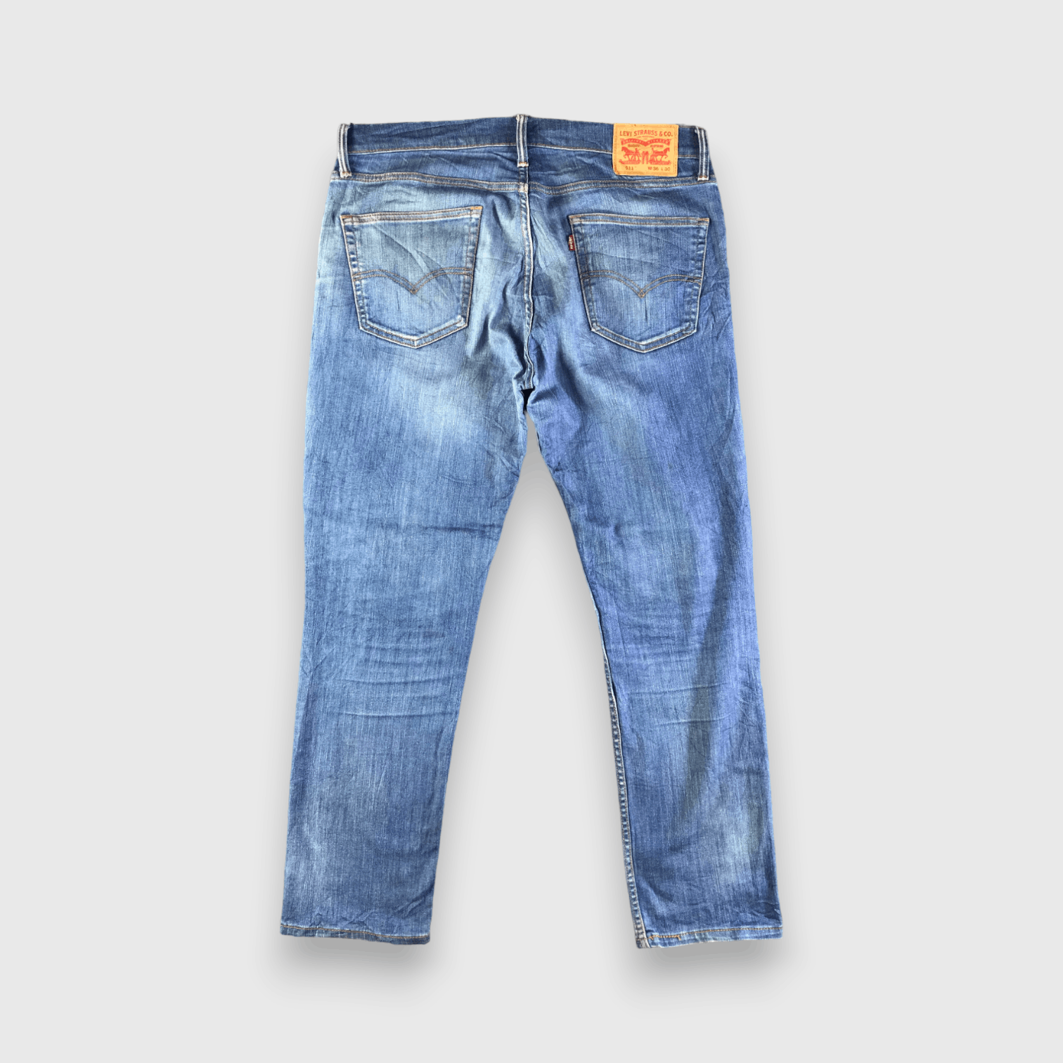 Levi's Vintage Blue Wash Levis 511 Jeans-J4490 Size US 37 - 2 Thumbnail