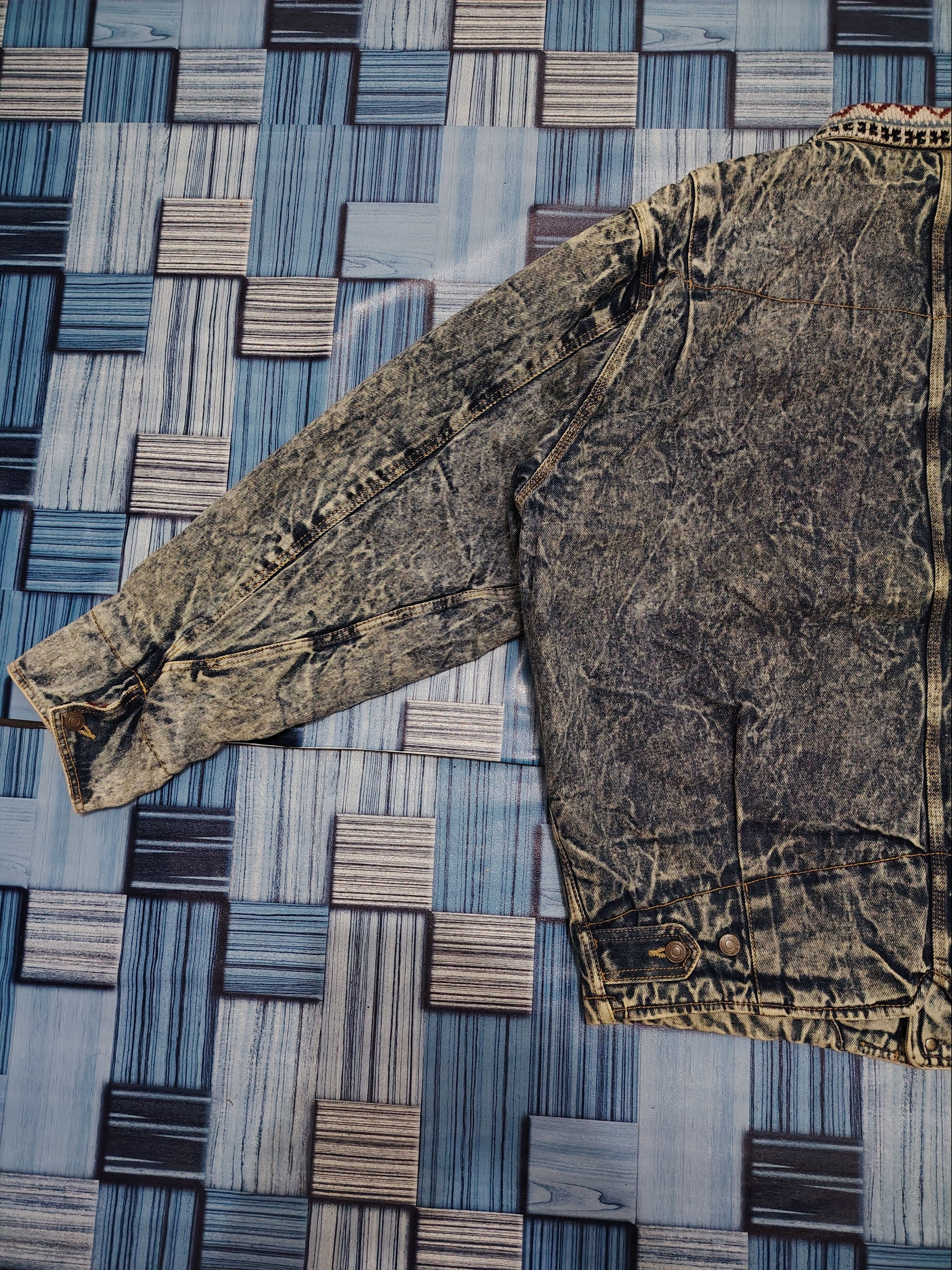 Japanese Brand 💥Insane💥 Intl bobson flared jeans Distressed denim jacket Size US XL / EU 56 / 4 - 21 Thumbnail