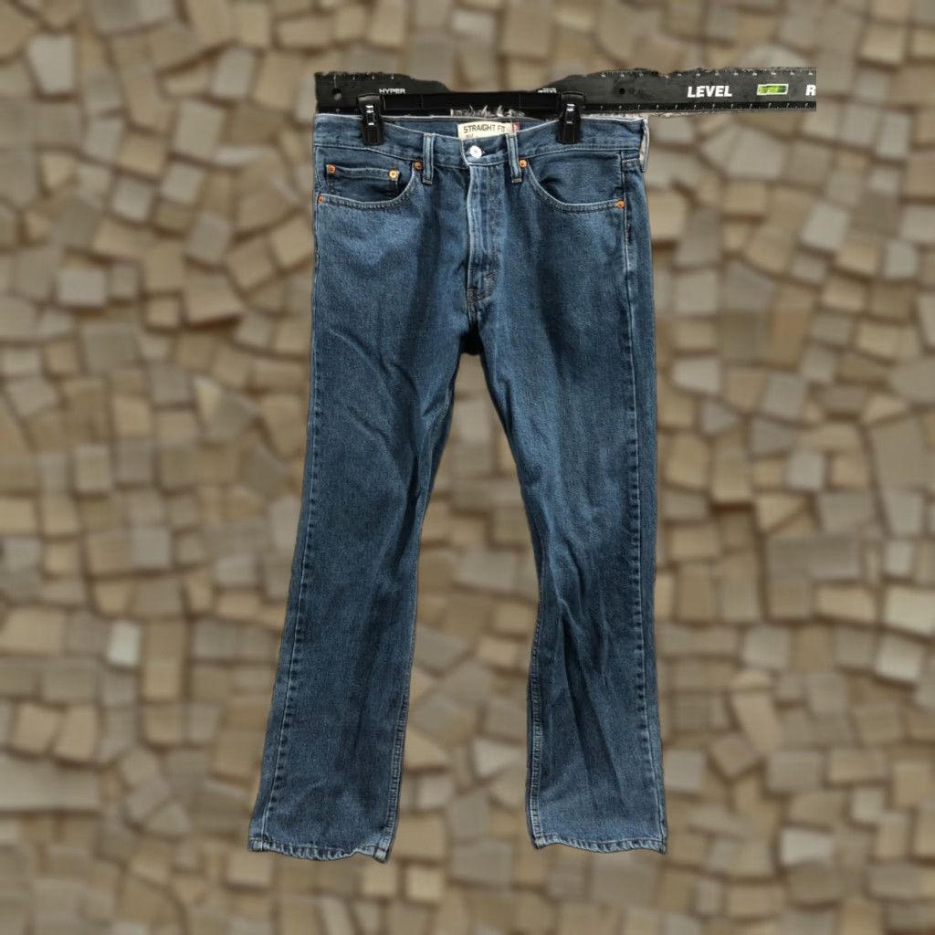 Levi's Levi's 505 Jeans Mens Regular Straight Mid Rise Blue 34x32 Denim 5-Pocket Classic Comfort Size US 34 / EU 50 - 1 Thumbnail
